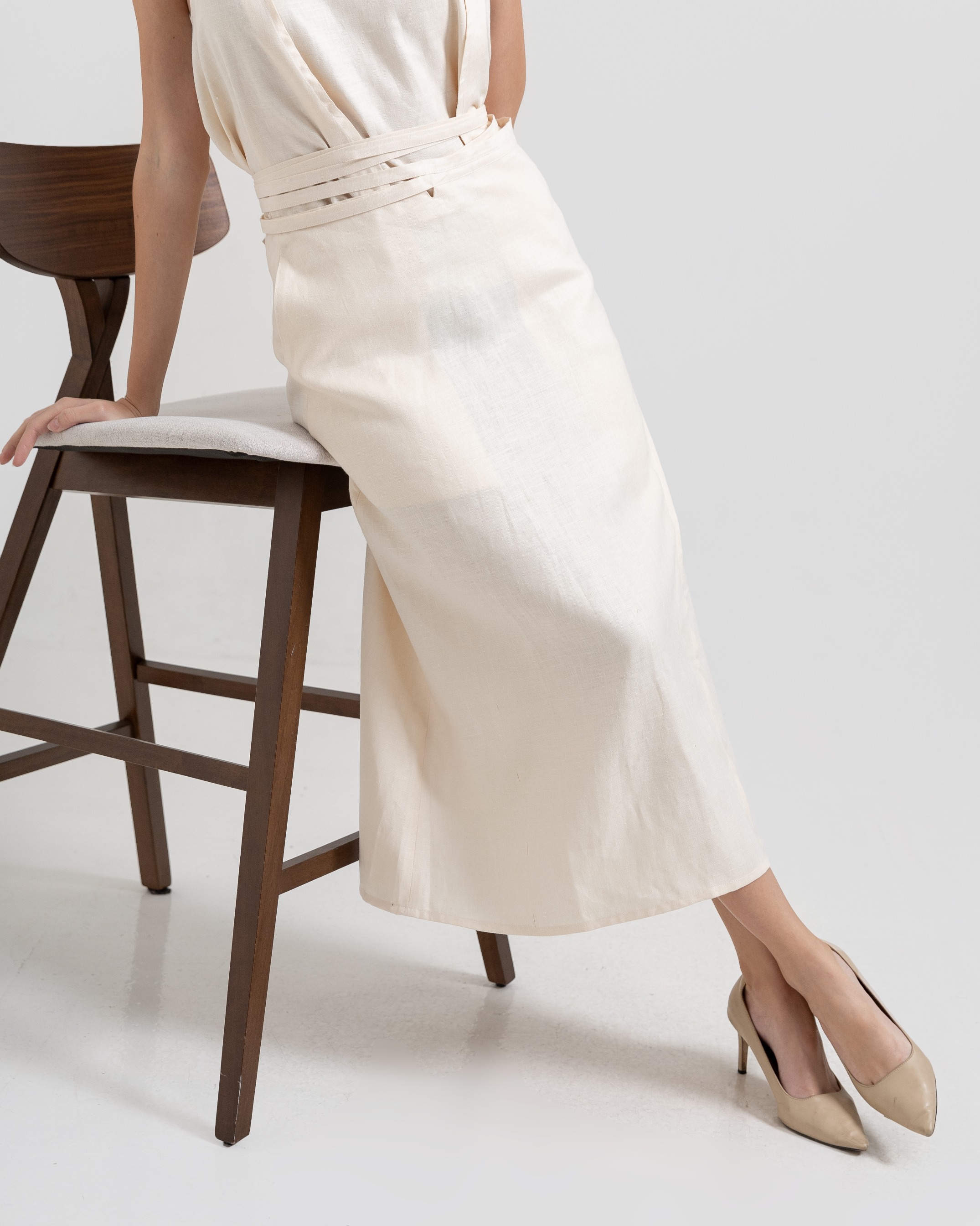 Wrap Linen Skirt