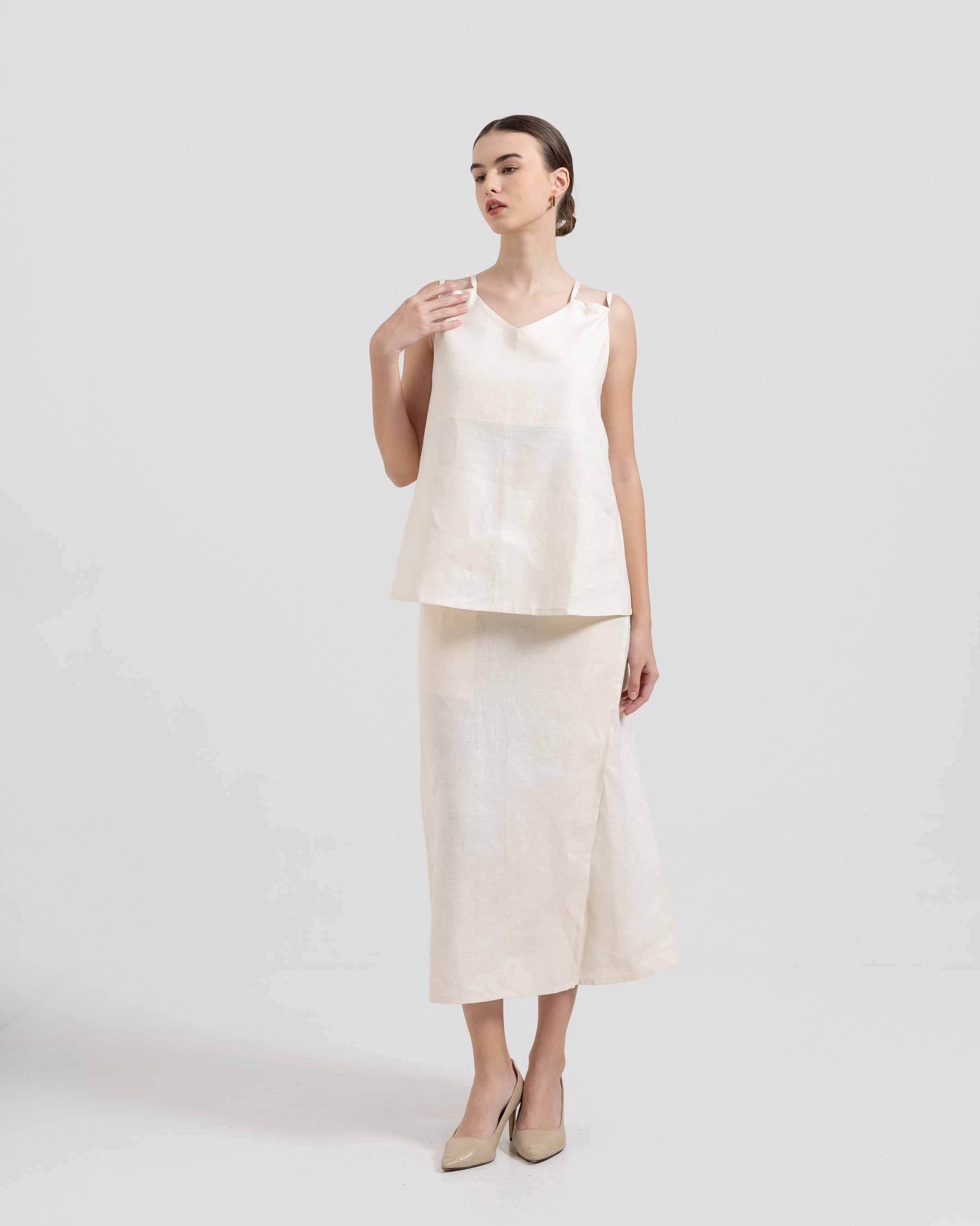 Back-Tie Linen Top