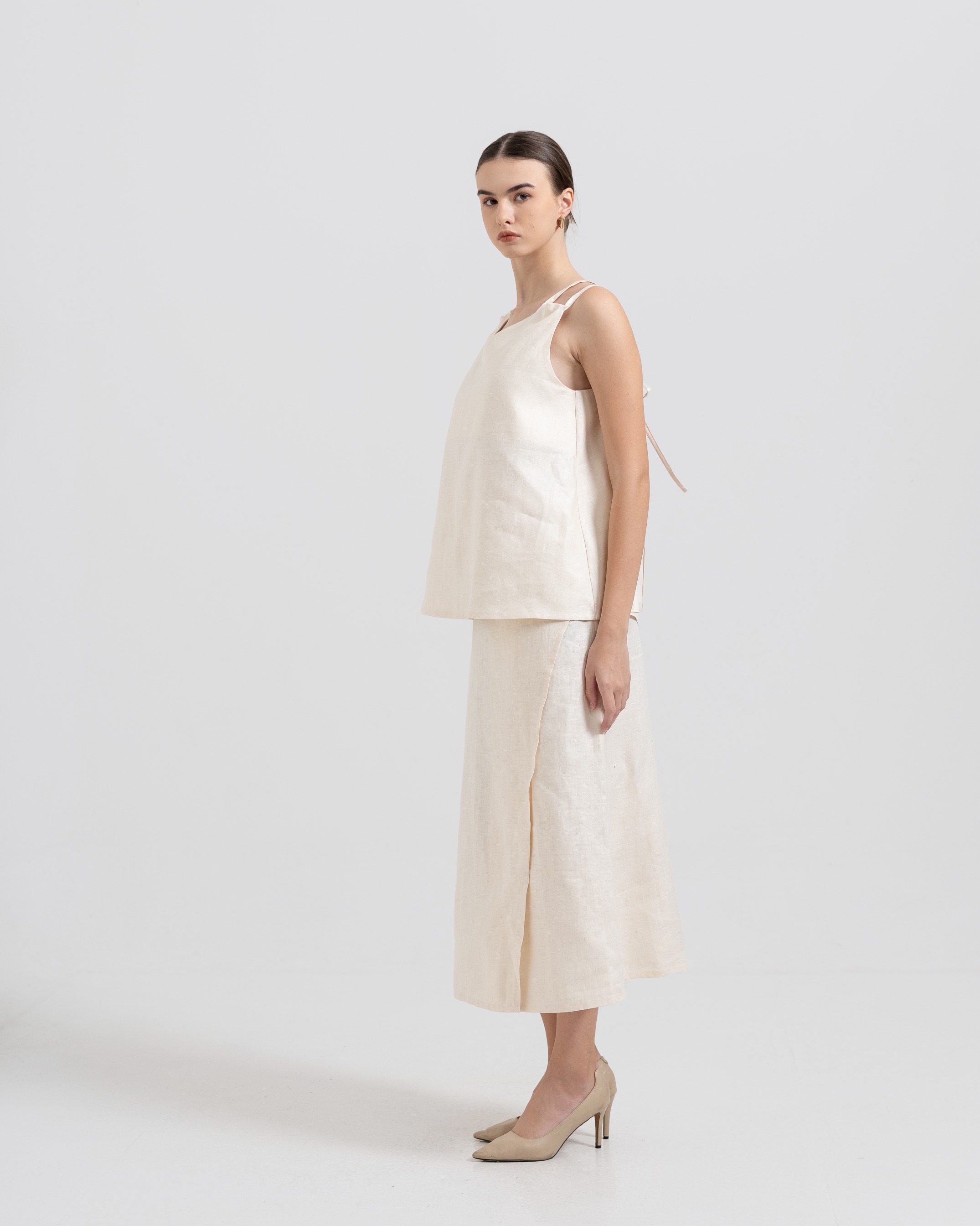 Back-Tie Linen Top