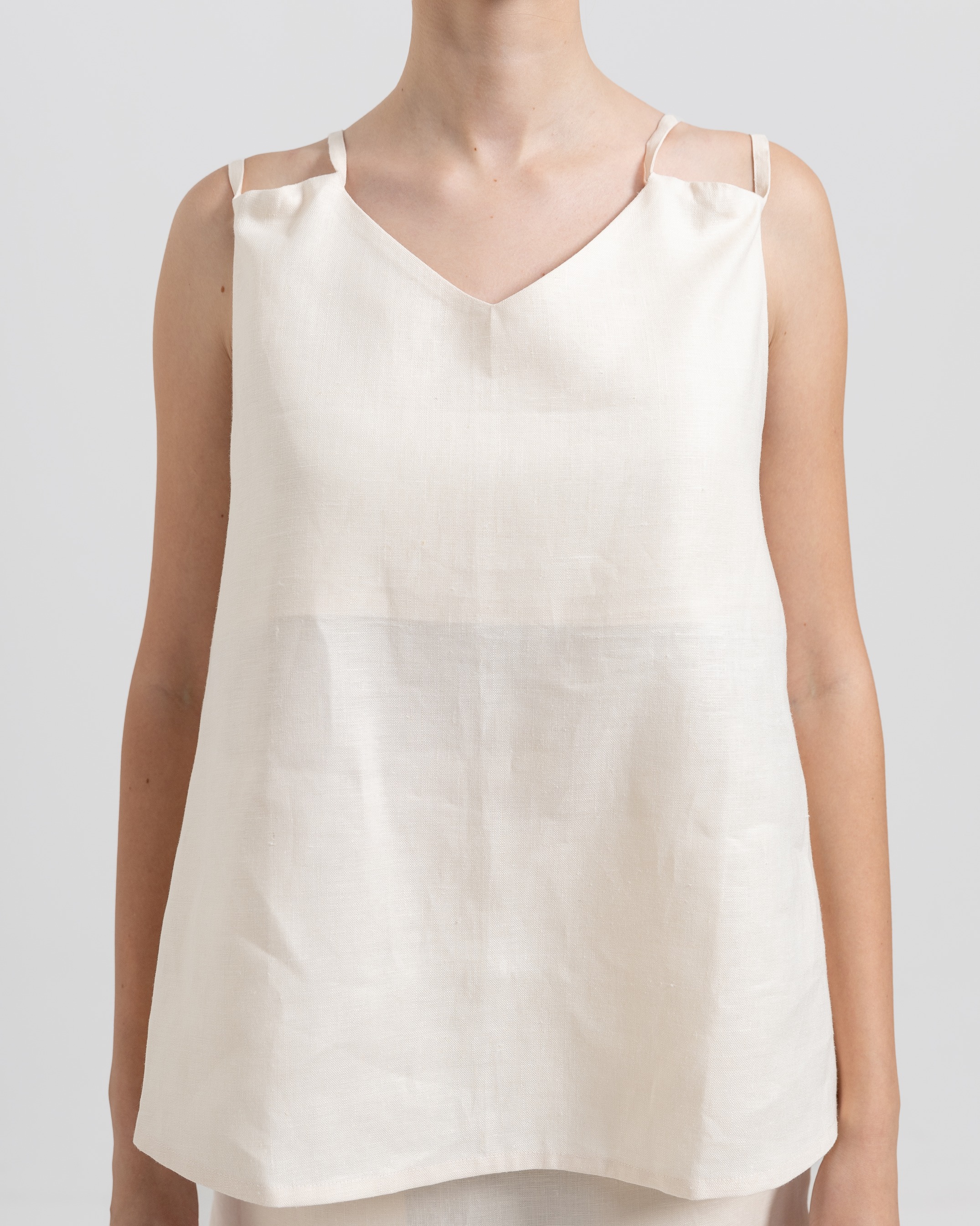 Back-Tie Linen Top