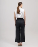 Striped Trousers with Cut-Out Waist