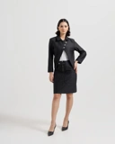 Textured Skirt & Suit Set