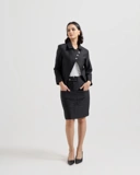 Textured Skirt & Suit Set