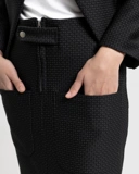 Textured Skirt & Suit Set