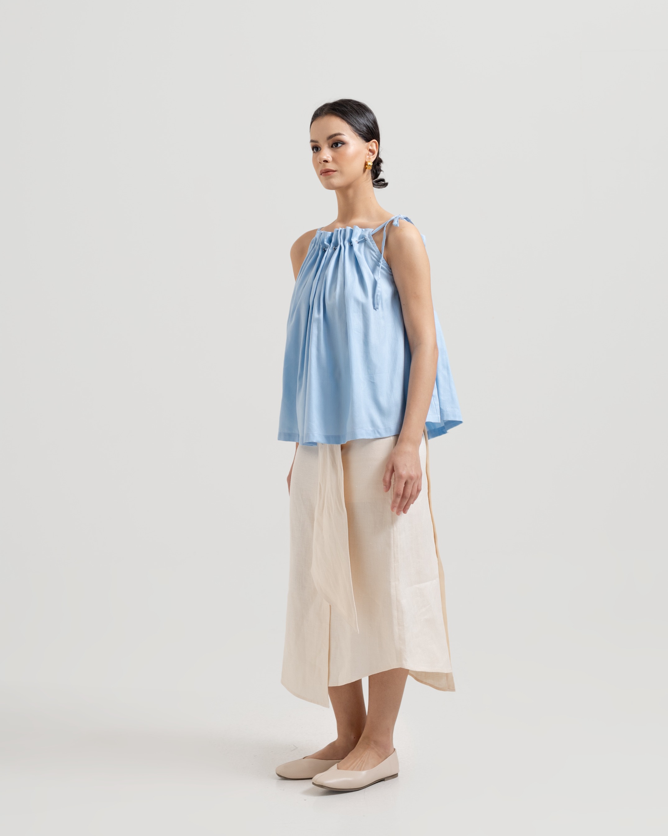 Gathered Drawstring Top