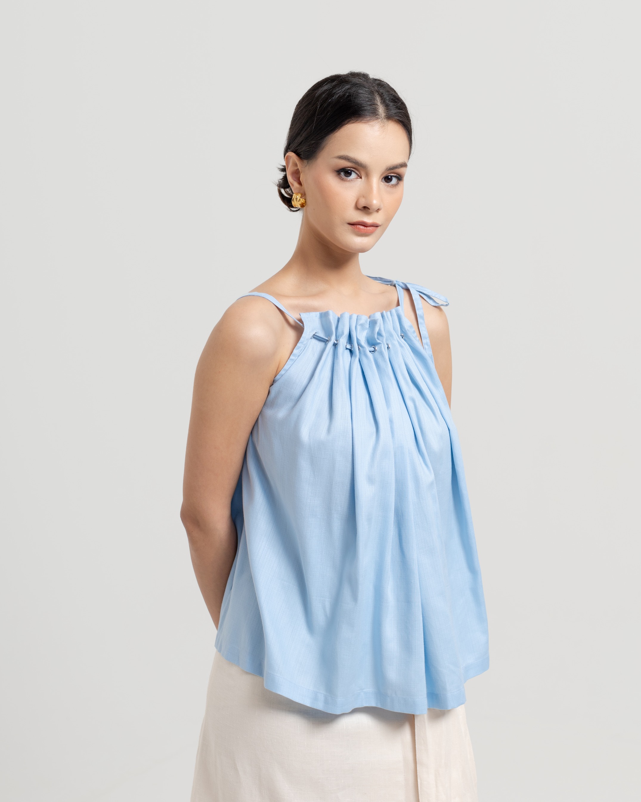 Gathered Drawstring Top