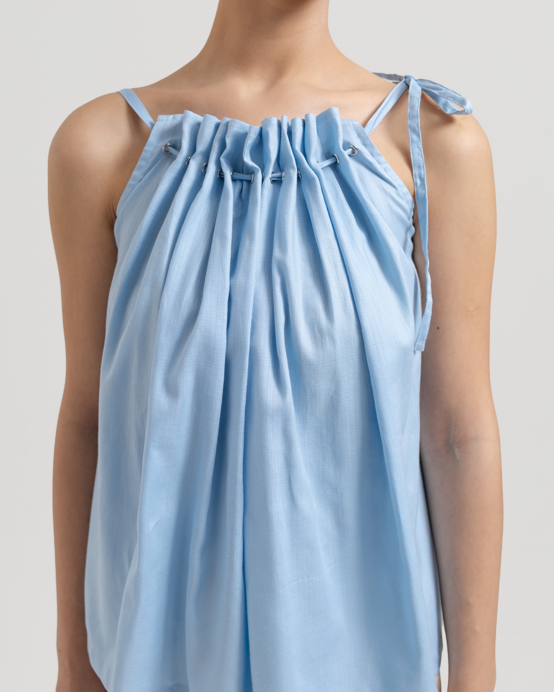 Gathered Drawstring Top