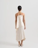 Contrast Strap Linen Top