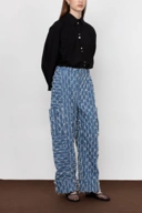 Raw Edge Jeans with Side Pockets