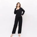 Rebecca Piyama - One Set Wanita Dewasa Rayon Twill Night Pajamas | One Set Baju Tidur Wanita Dewasa Nyaman Remaja Setelan Celana Panjang