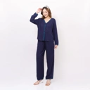 Rebecca Piyama - One Set Wanita Dewasa Rayon Twill Night Pajamas | One Set Baju Tidur Wanita Dewasa Nyaman Remaja Setelan Celana Panjang