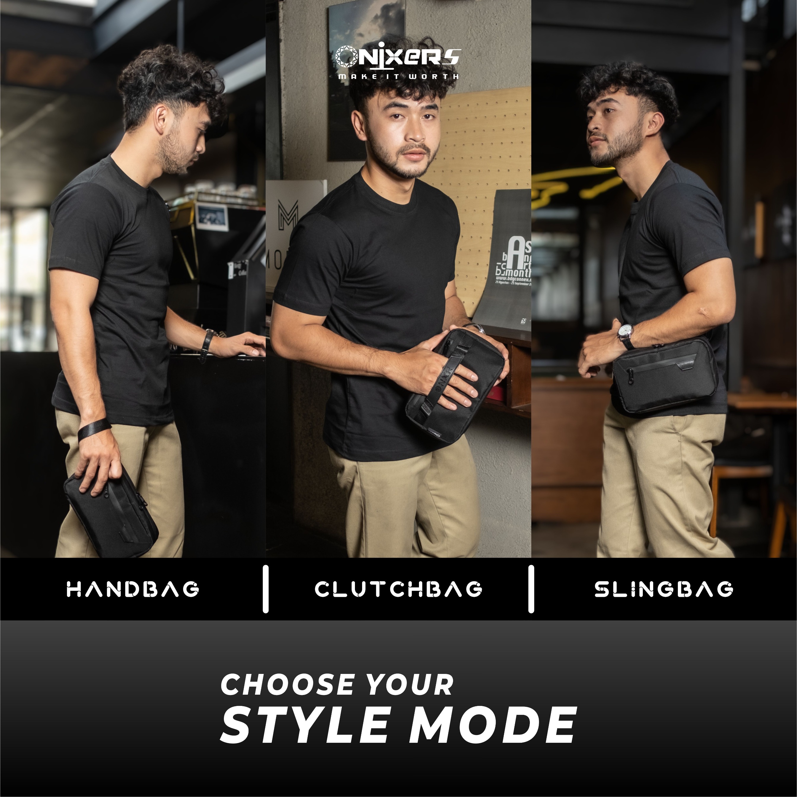 ONIXERS HELIOS Luxury Exclusive Edition | Handbag | Clutchbag | Slingbag | Anti Bara | Anti Air
