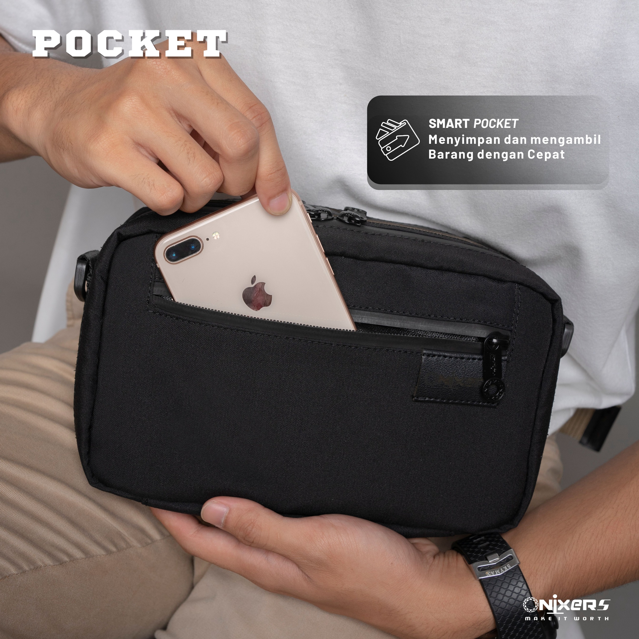 ONIXERS VALOR PLATINUM GIFT Edition | Handbag | Clutchbag | Slingbag | Anti Bara | Anti Air