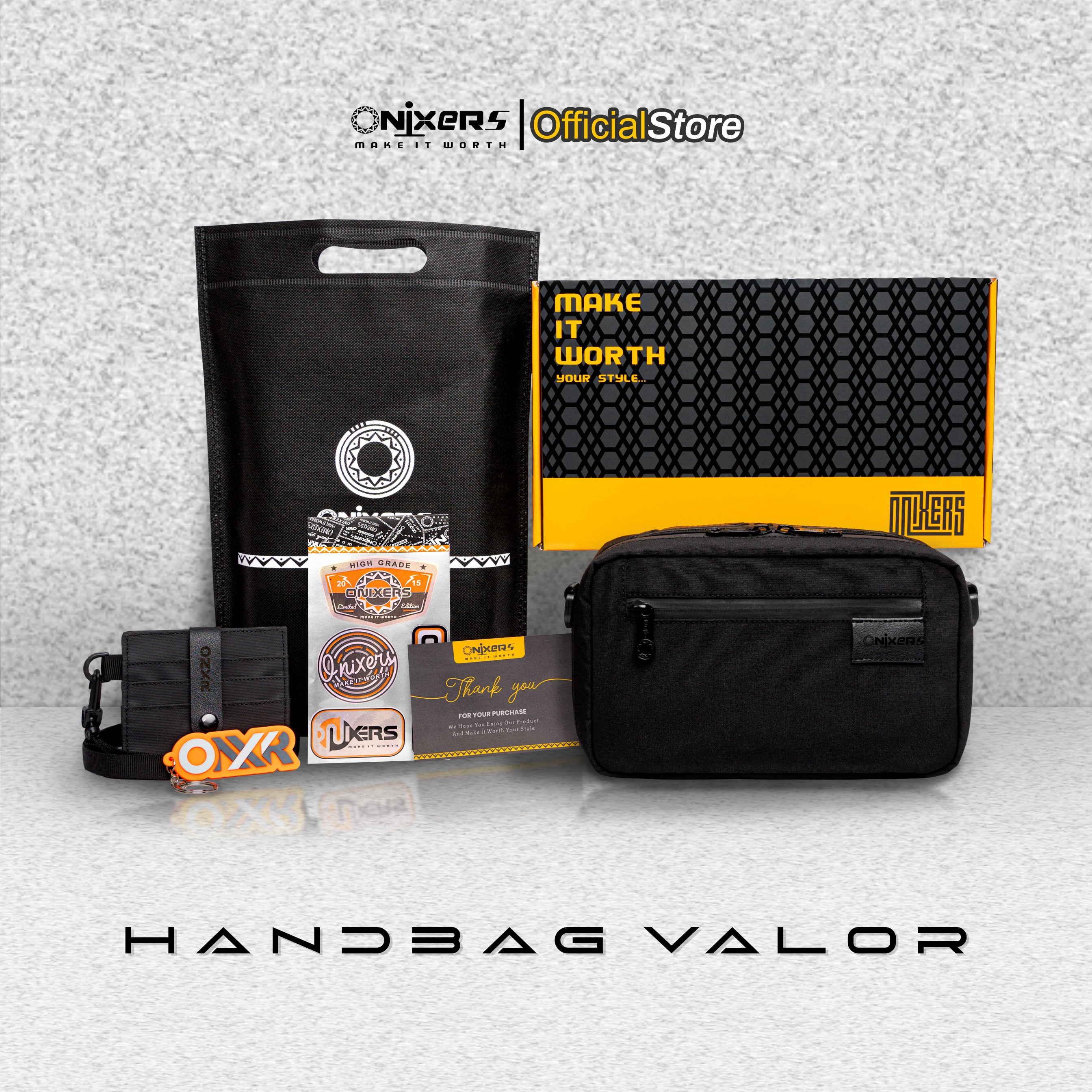 ONIXERS VALOR PLATINUM GIFT Edition | Handbag | Clutchbag | Slingbag | Anti Bara | Anti Air