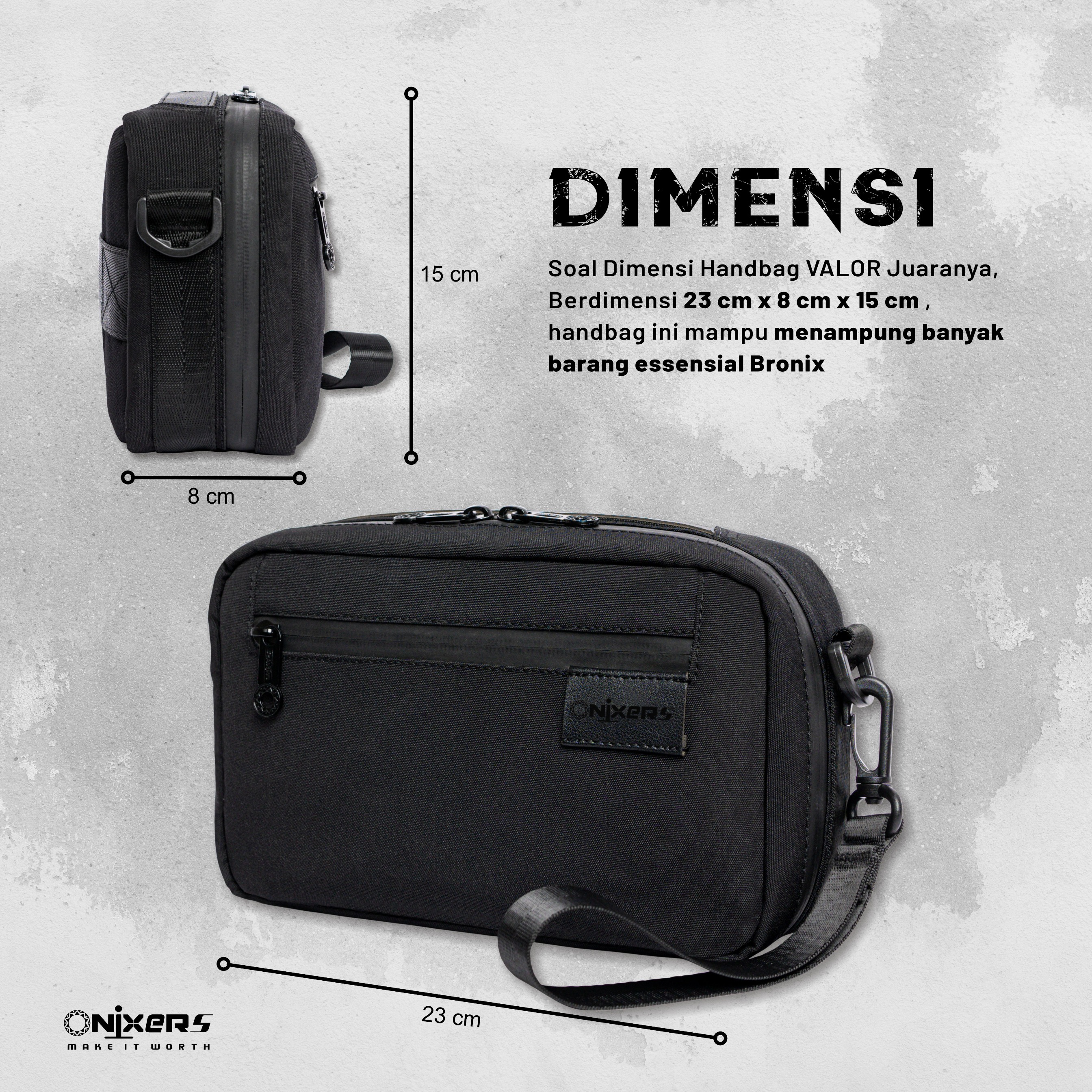 ONIXERS VALOR PLATINUM GIFT Edition | Handbag | Clutchbag | Slingbag | Anti Bara | Anti Air
