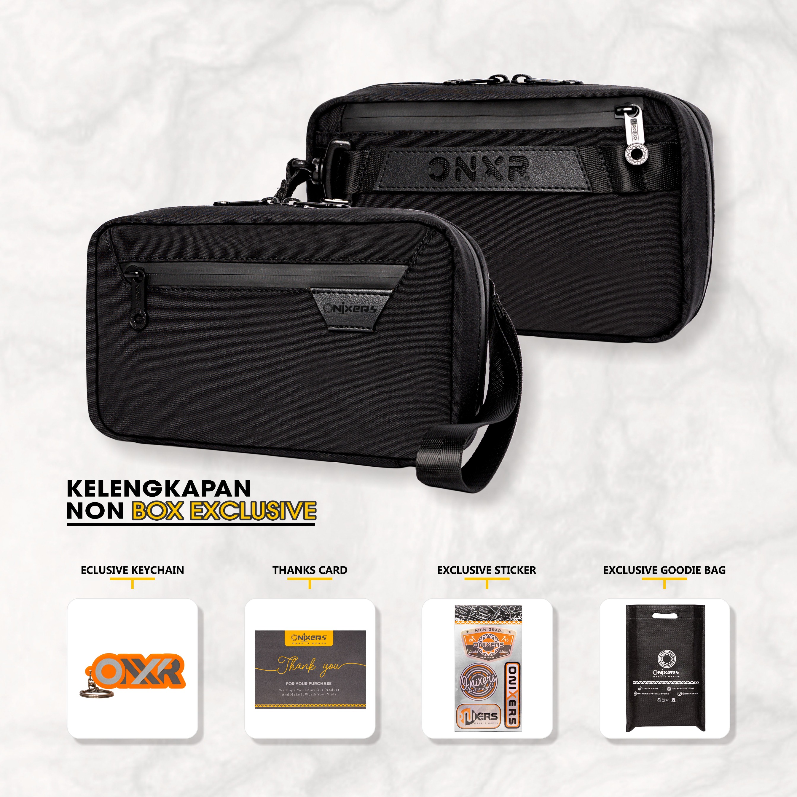 ONIXERS HELIOS Luxury Exclusive Edition | Handbag | Clutchbag | Slingbag | Anti Bara | Anti Air