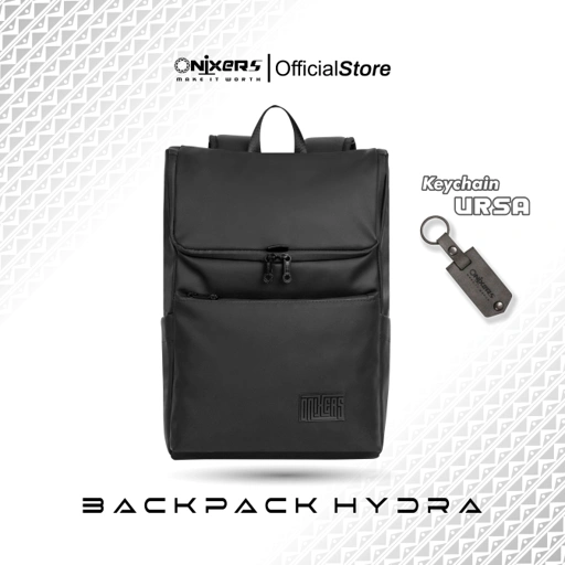 ONIXERS I Backpack HYDRA | Tas Laptop Ransel Pria | Dapper Bag Pria Wanita Anti Air Waterproof Premium | Backpack Sekolah Kantor Kerja Outdoor - ORDINARY (Tanpa Keychain)