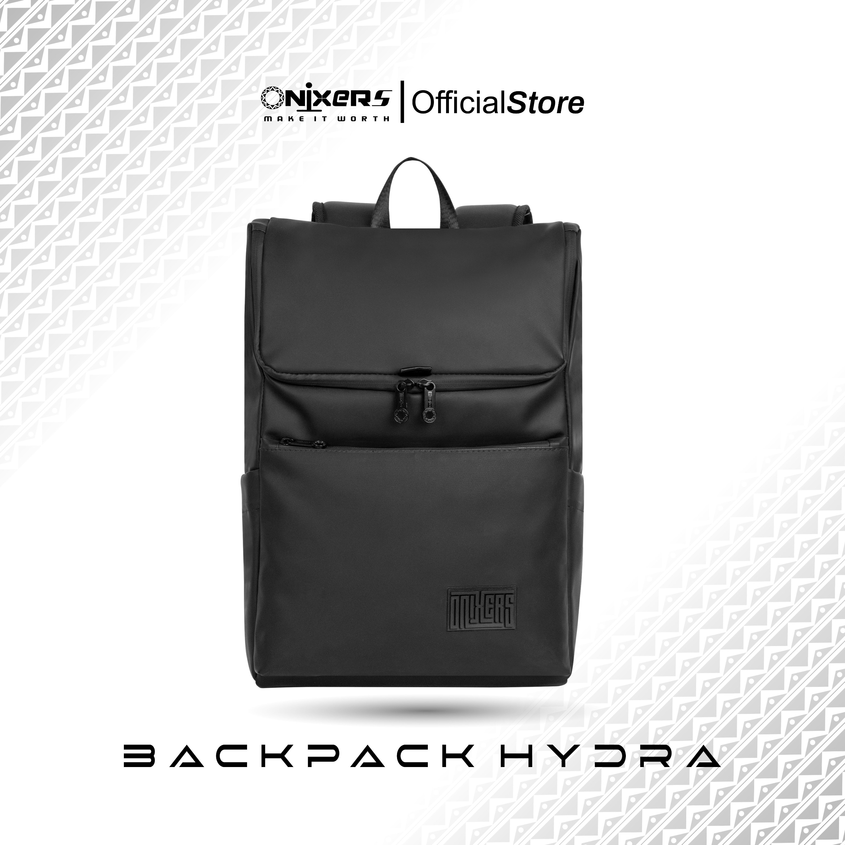 ONIXERS I Backpack HYDRA | Tas Laptop Ransel Pria | Dapper Bag Pria Wanita Anti Air Waterproof Premium | Backpack Sekolah Kantor Kerja Outdoor - ORDINARY (Tanpa Keychain)