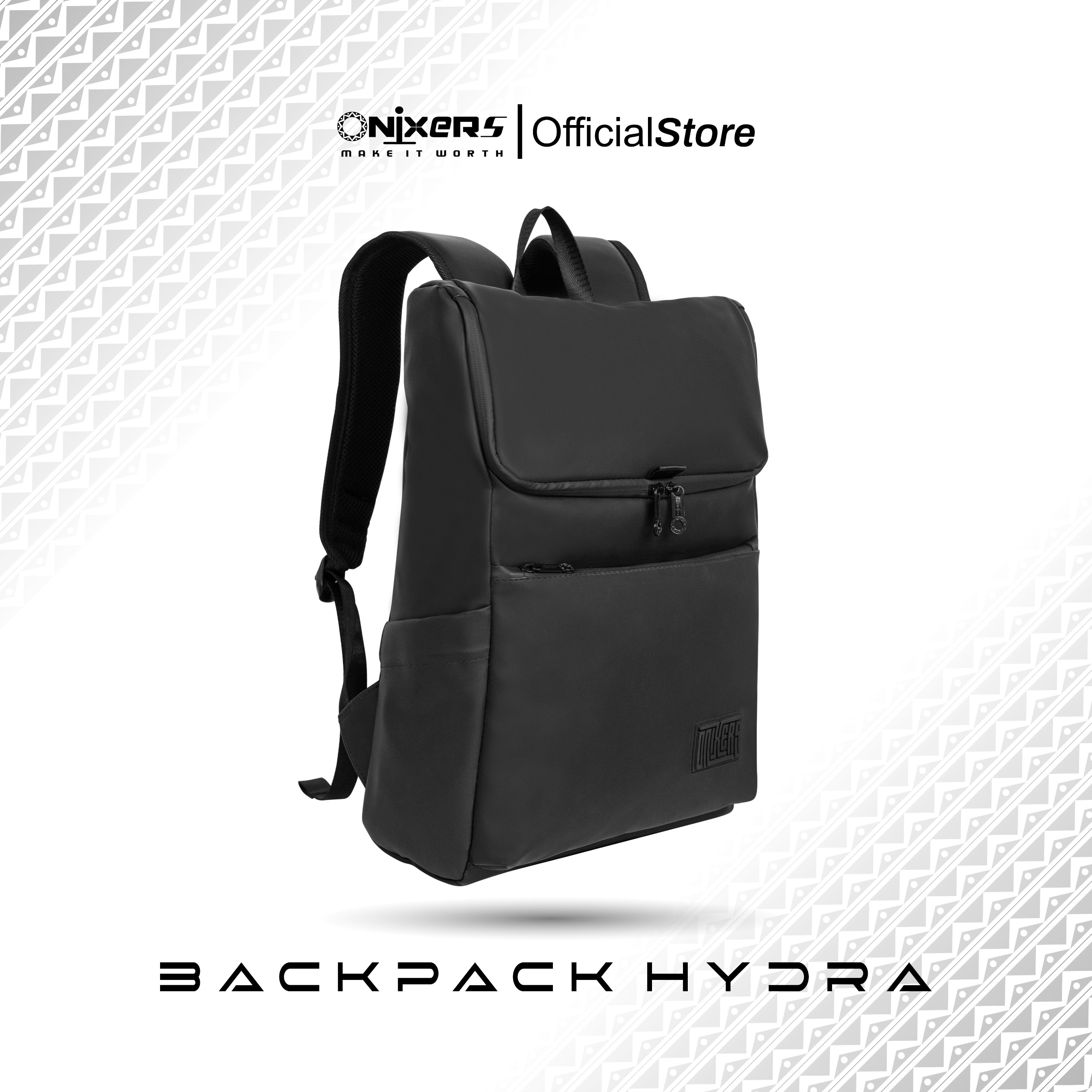 ONIXERS I Backpack HYDRA | Tas Laptop Ransel Pria | Dapper Bag Pria Wanita Anti Air Waterproof Premium | Backpack Sekolah Kantor Kerja Outdoor - ORDINARY (Tanpa Keychain)
