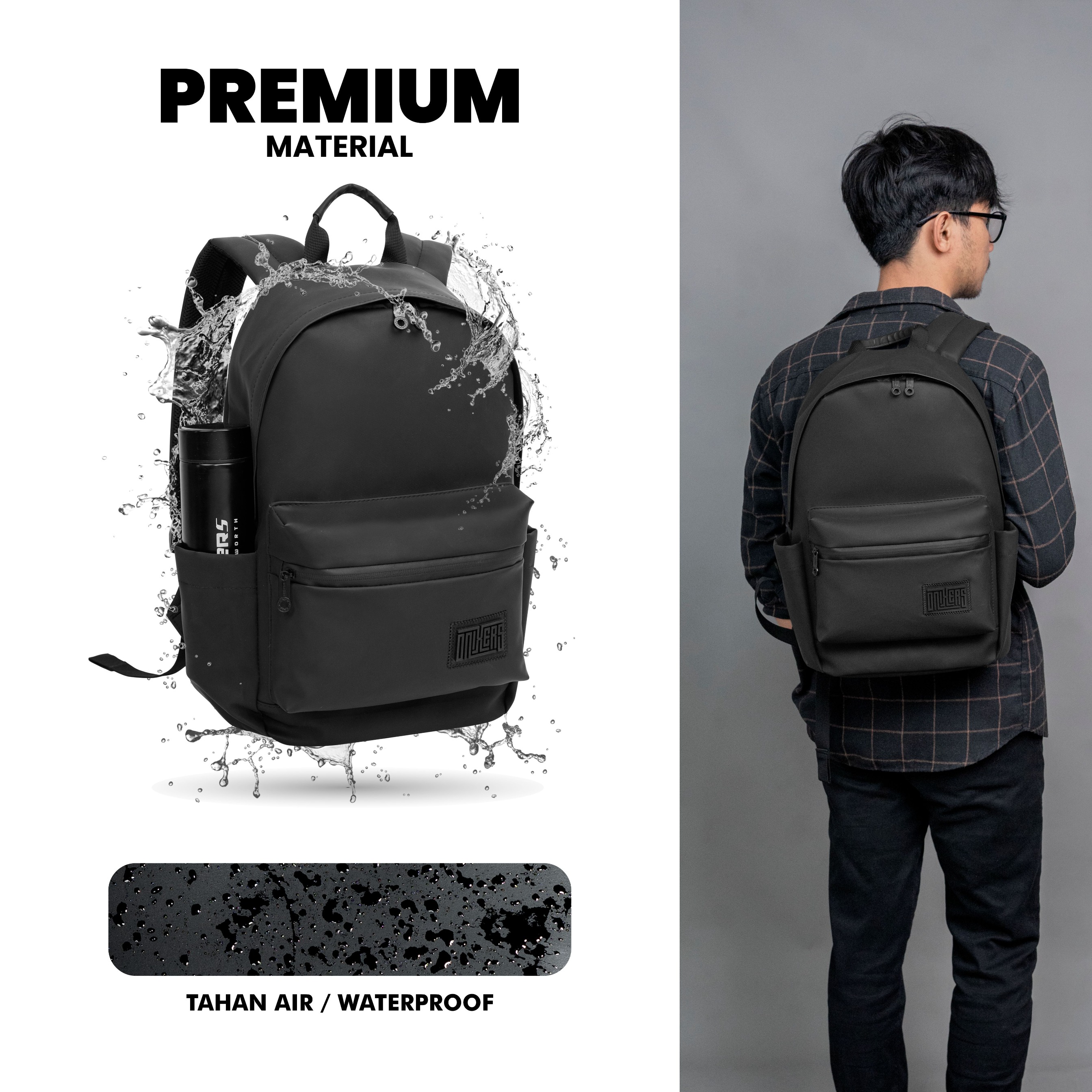 Onixers FELIX Tas ransel sekolah Tas Laptop 15 Inch Ransel Pria Wanita Anti Air Waterproof Premium Backpack Sekolah Kerja Kantor Traveling Outdoor