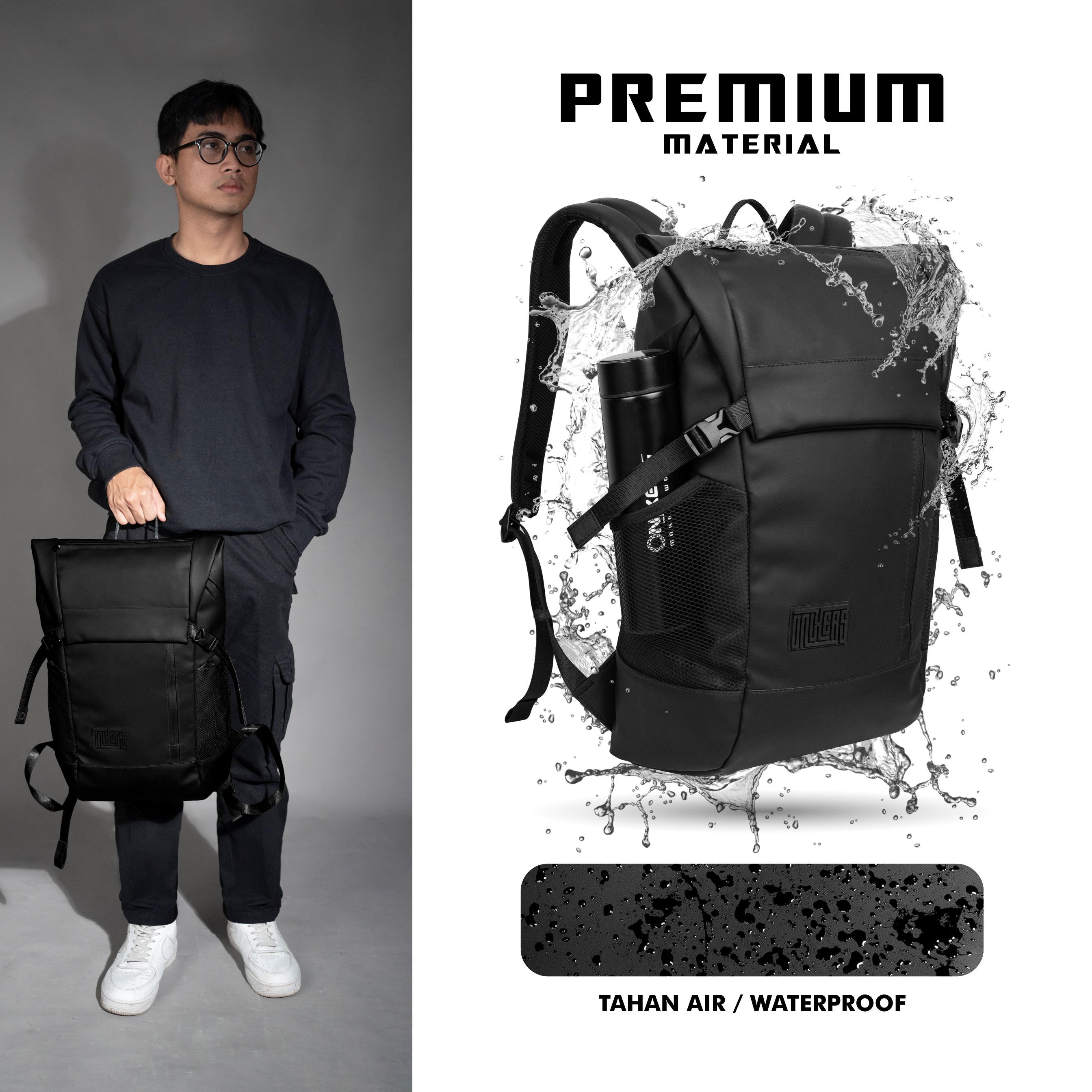 ONIXERS Backpack CESNA - Tas Laptop Ransel Pria | Sekolah Kantor Kerja Waterproof
