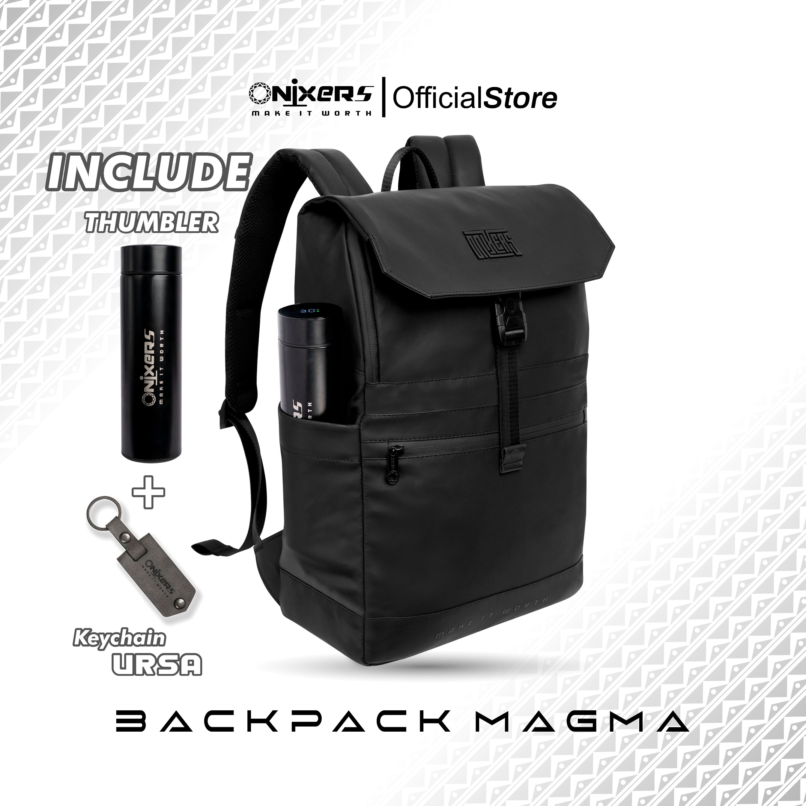 ONIXERS I Backpack MAGMA| Tas Laptop Ransel Pria | Dapper Bag Pria Wanita Anti Air Waterproof Premium