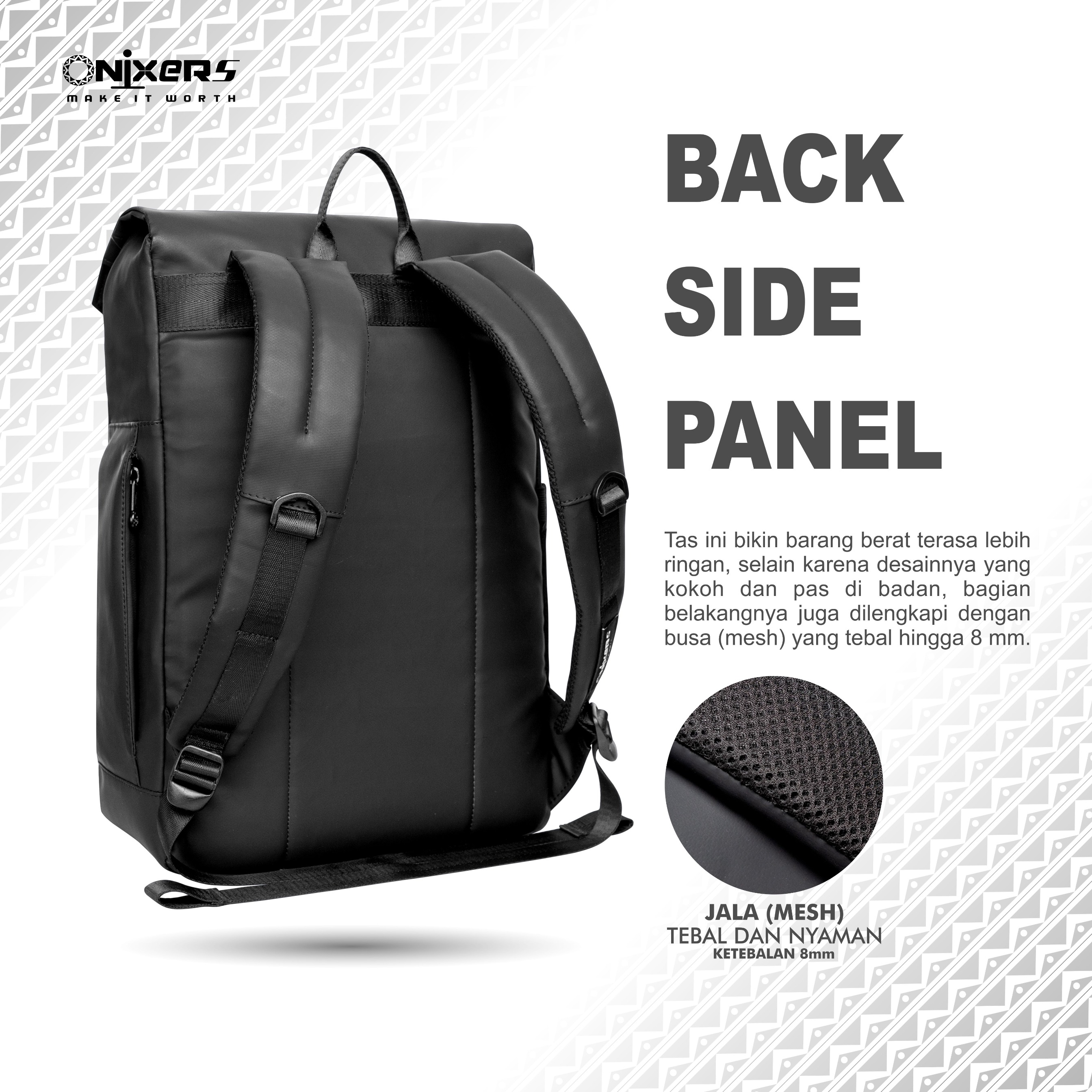 ONIXERS I Backpack MAGMA| Tas Laptop Ransel Pria | Dapper Bag Pria Wanita Anti Air Waterproof Premium