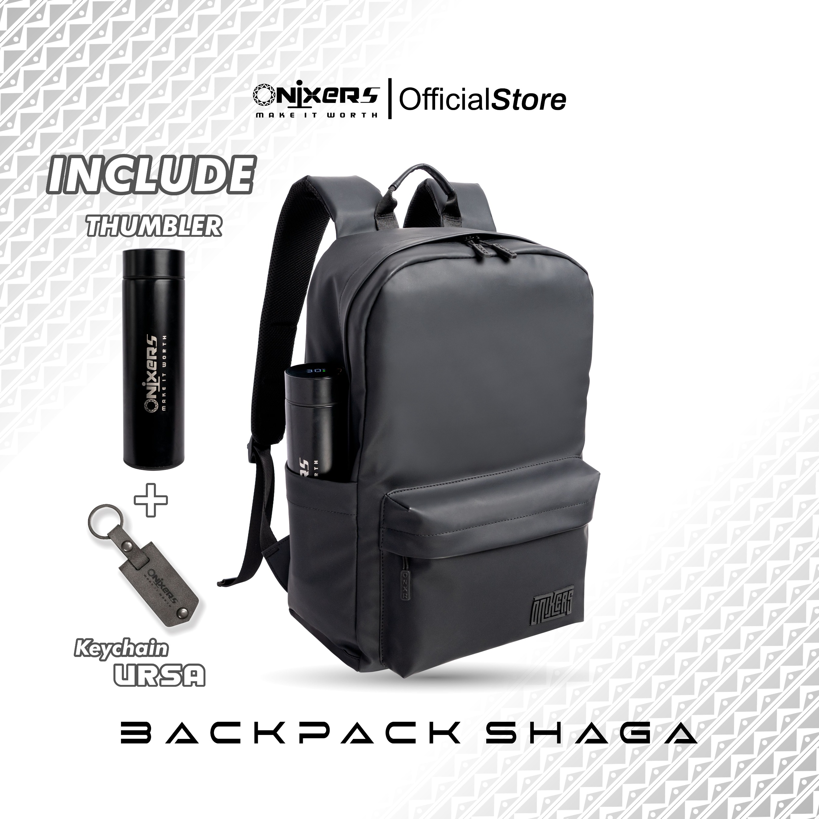 ONIXERS I Backpack SHAGA I Tas Laptop Ransel Pria I Dapper Bag Pria Wanita Anti Air Waterproof Premium