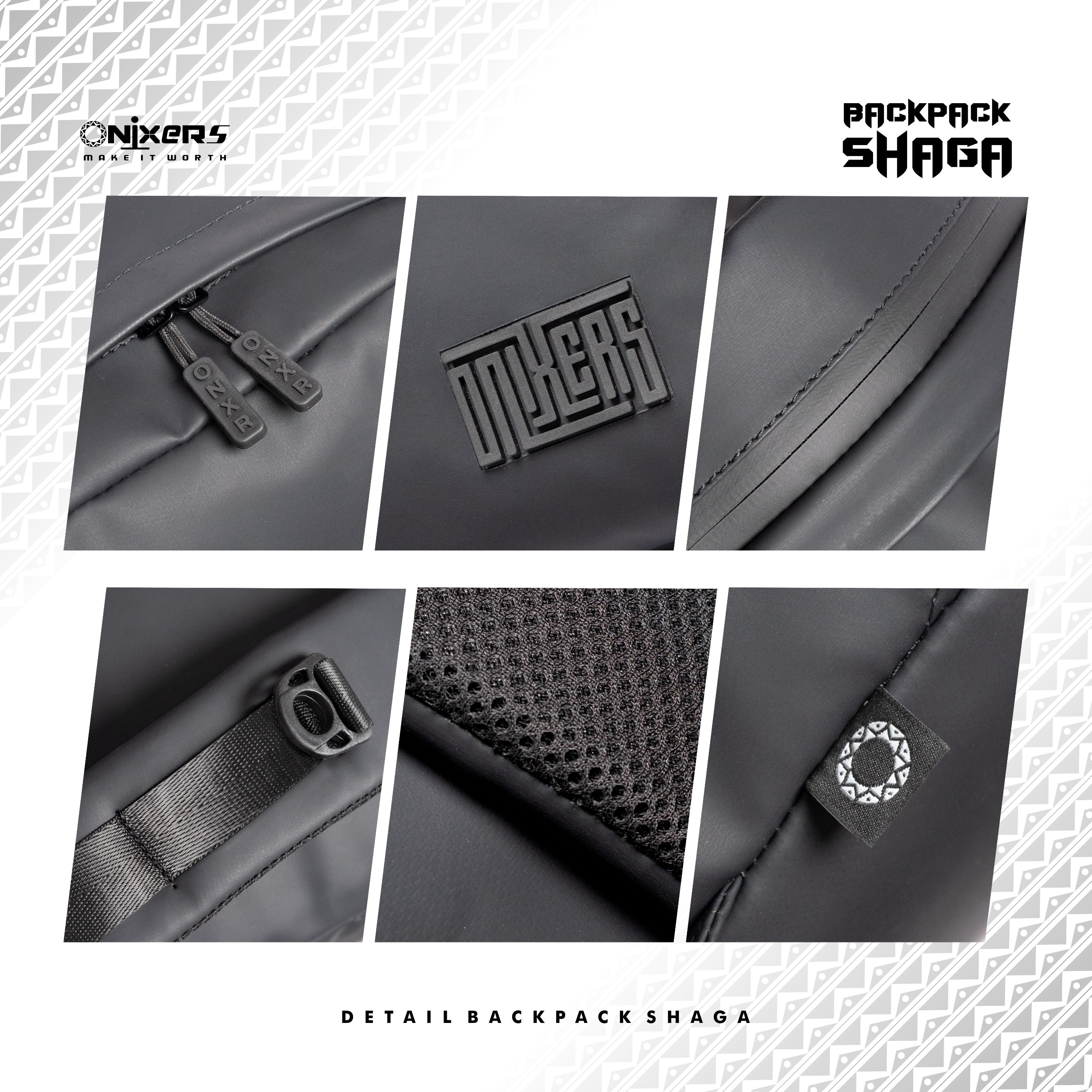 ONIXERS I Backpack SHAGA I Tas Laptop Ransel Pria I Dapper Bag Pria Wanita Anti Air Waterproof Premium