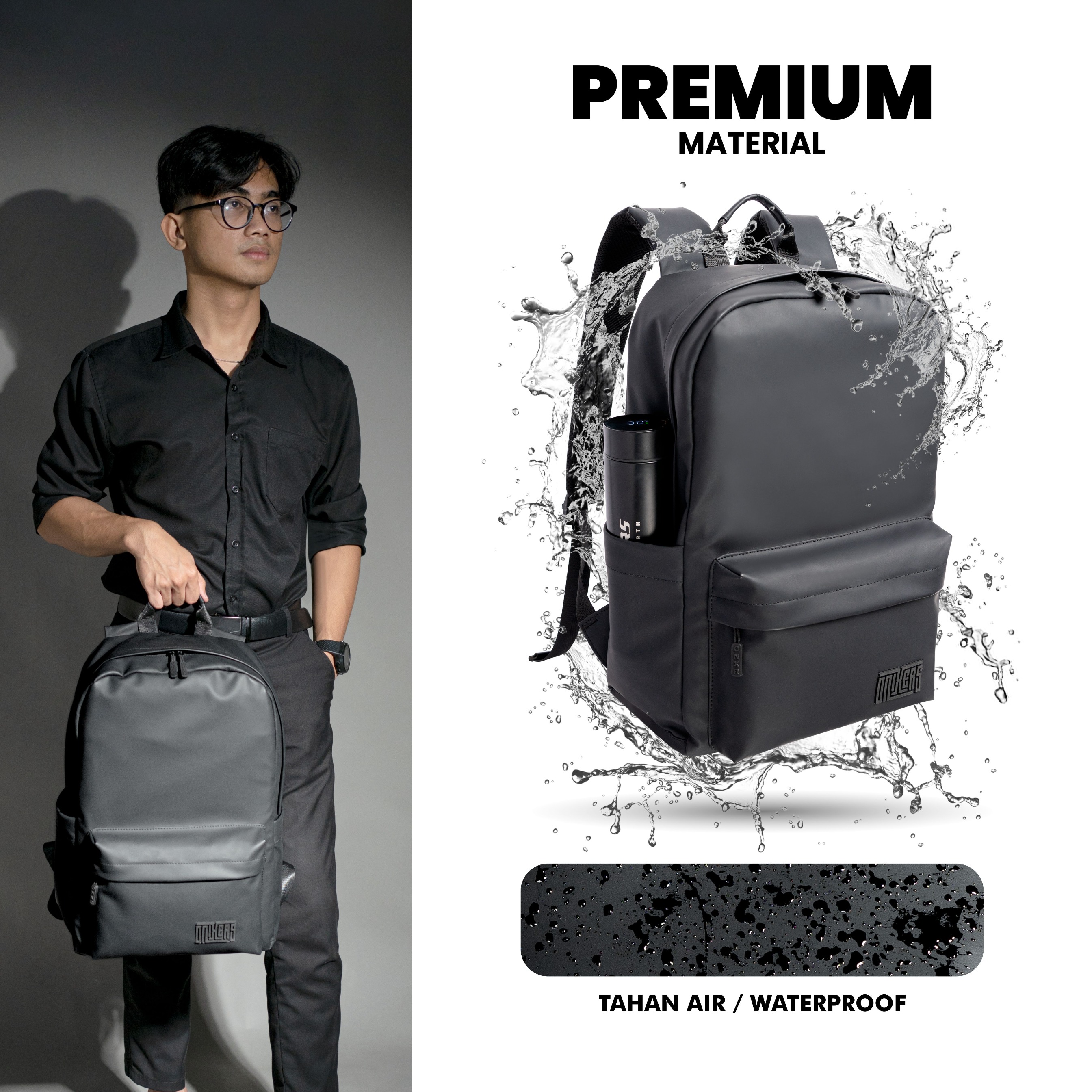 ONIXERS I Backpack SHAGA I Tas Laptop Ransel Pria I Dapper Bag Pria Wanita Anti Air Waterproof Premium