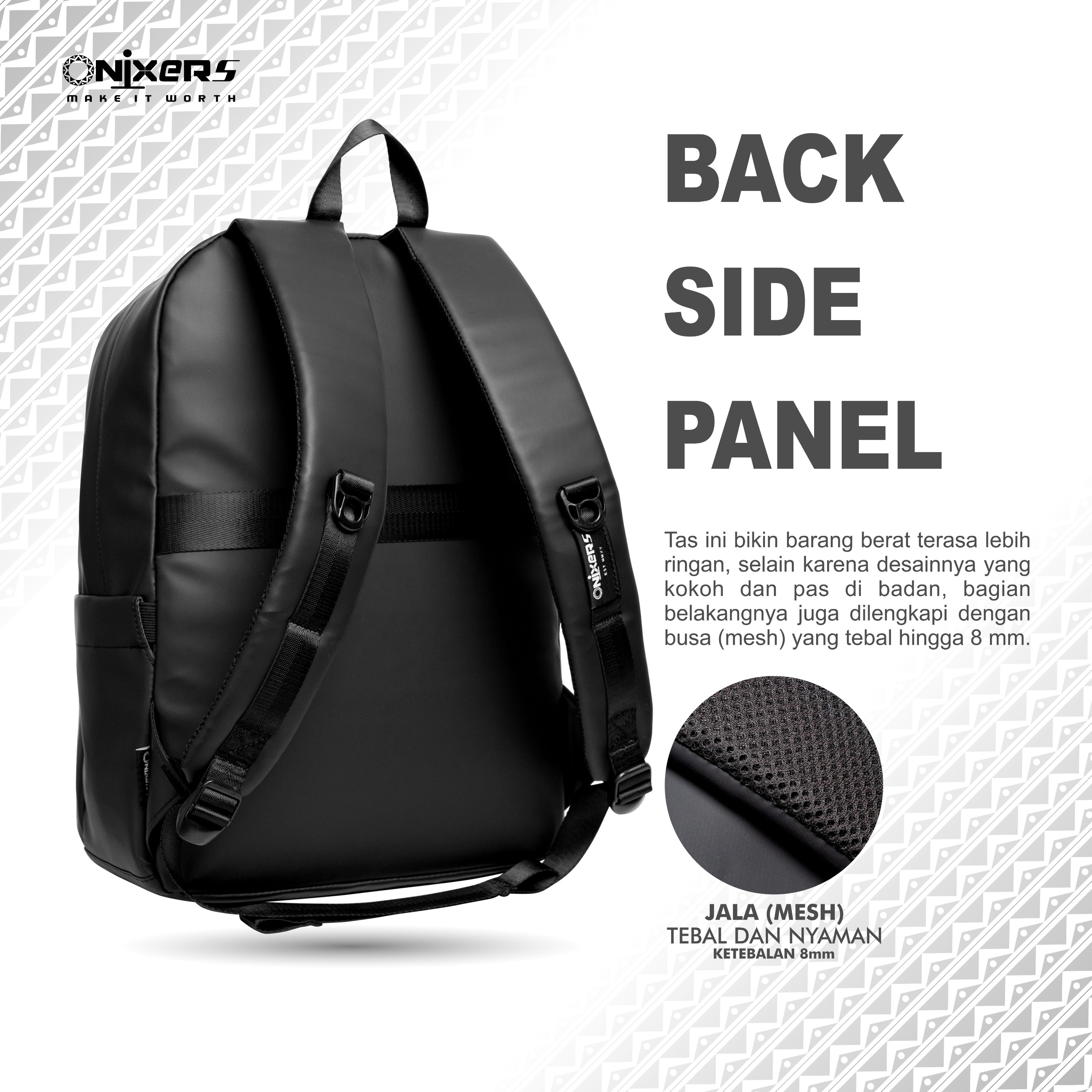ONIXERS I Backpack SPECTRE | Tas Laptop Ransel Pria | Dapper Bag Pria Wanita Anti Air Waterproof Premium