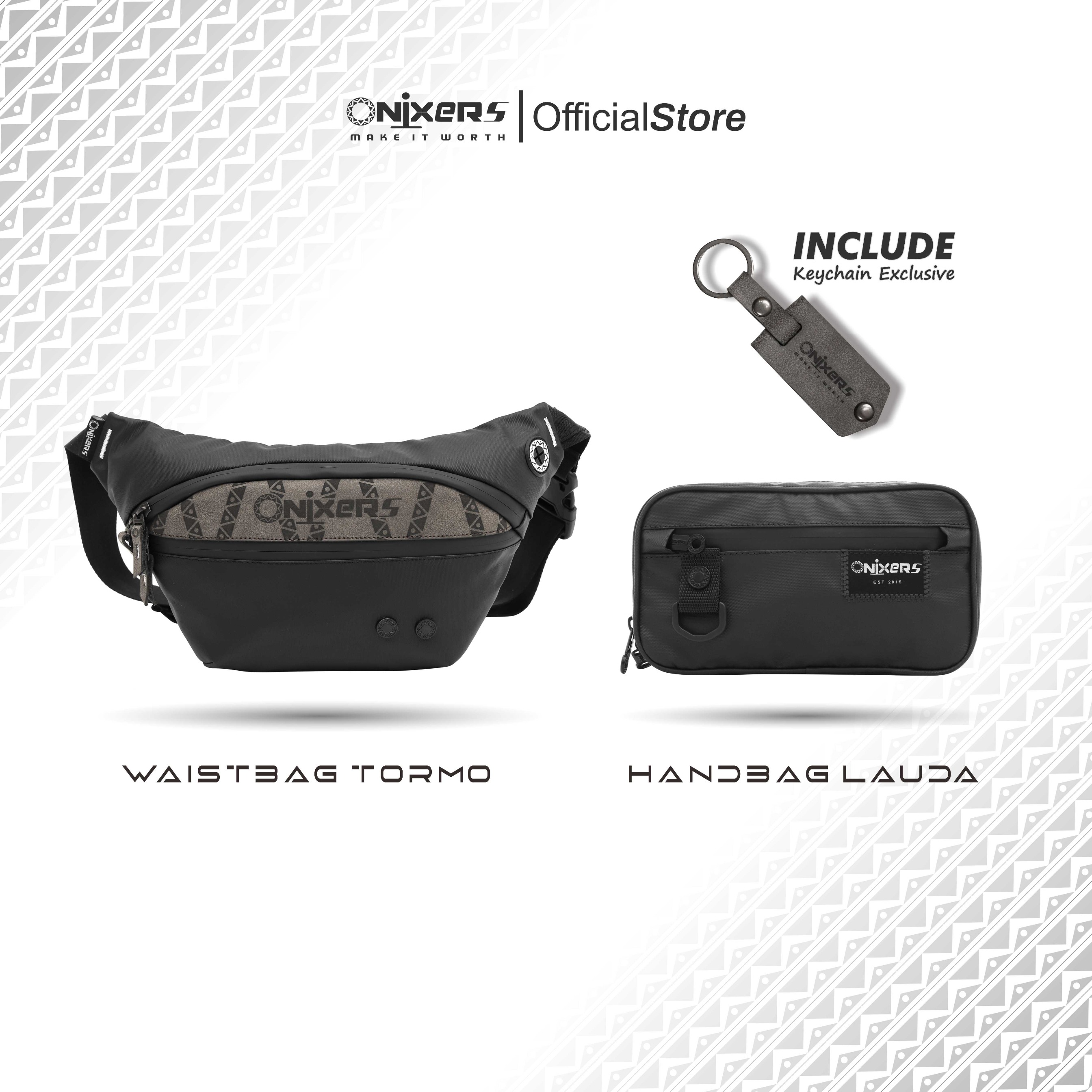 Onixers Bundling Tas Waistbag TORMO + Clutch LAUDA Multifungsi Waterproof