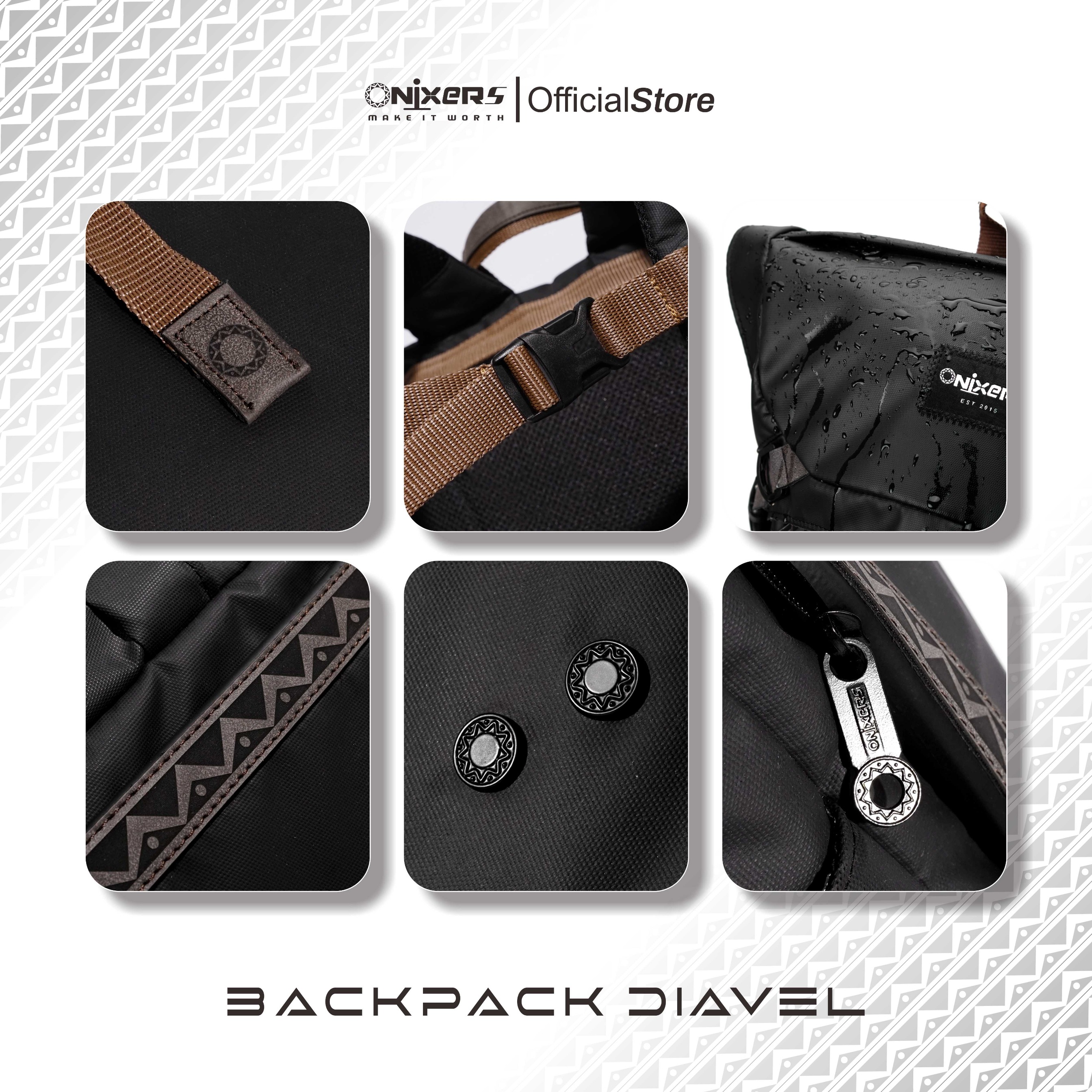 Onixers DIAVEL Tas Backpack Pria Waterproof