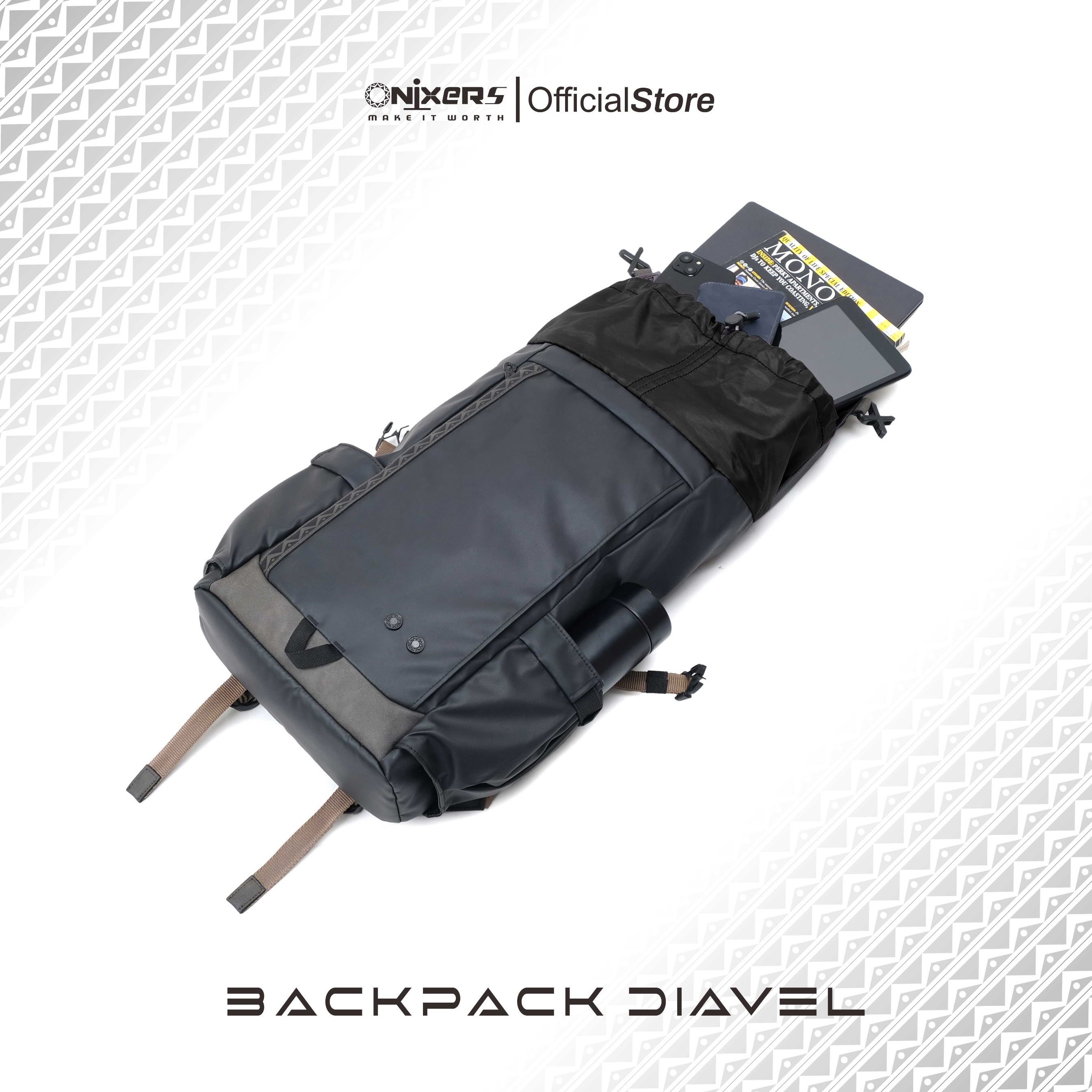 Onixers DIAVEL Tas Backpack Pria Waterproof