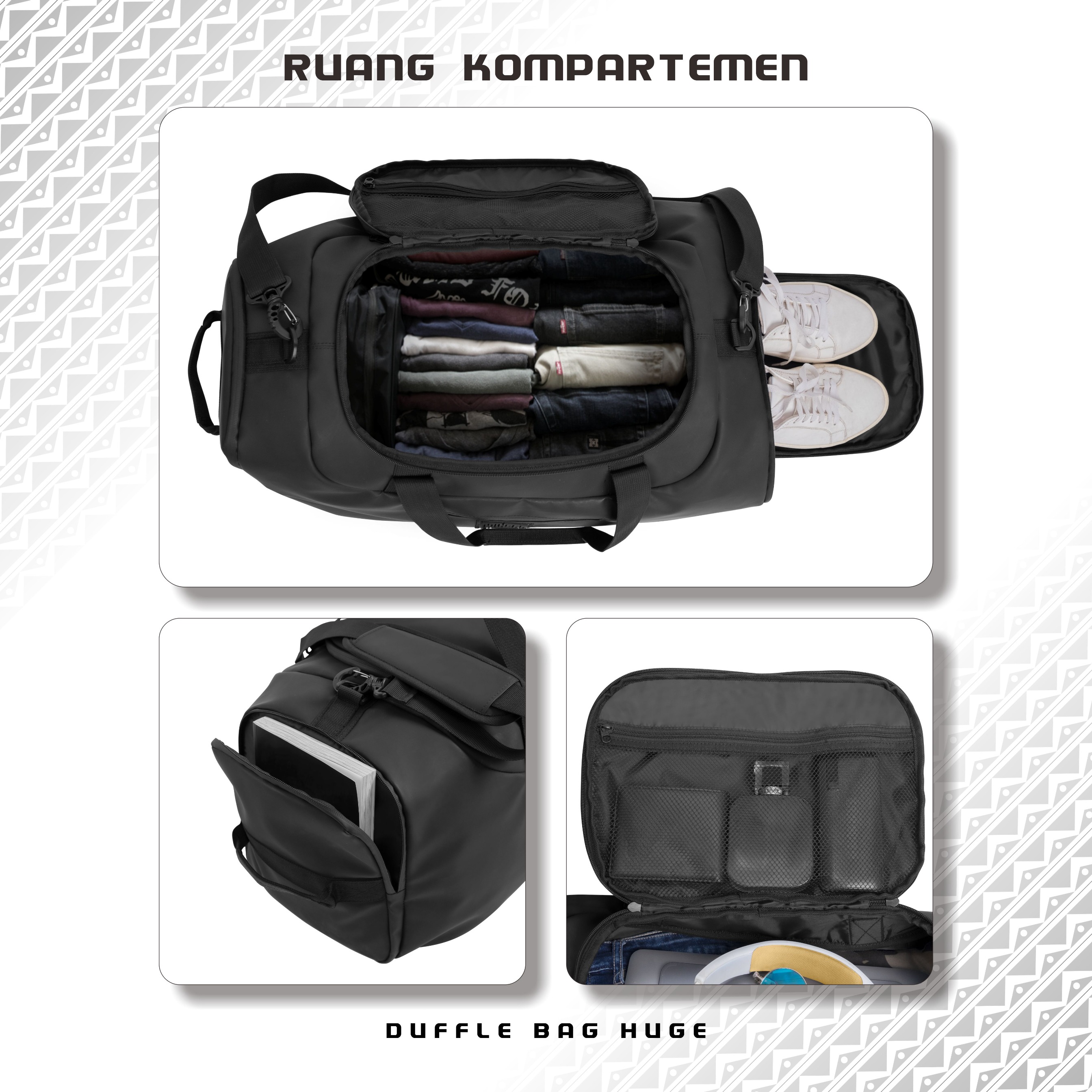 Onixers HUGE Duffle Bag Tas Backpack Shoulderbag Mudik Pria Waterproof