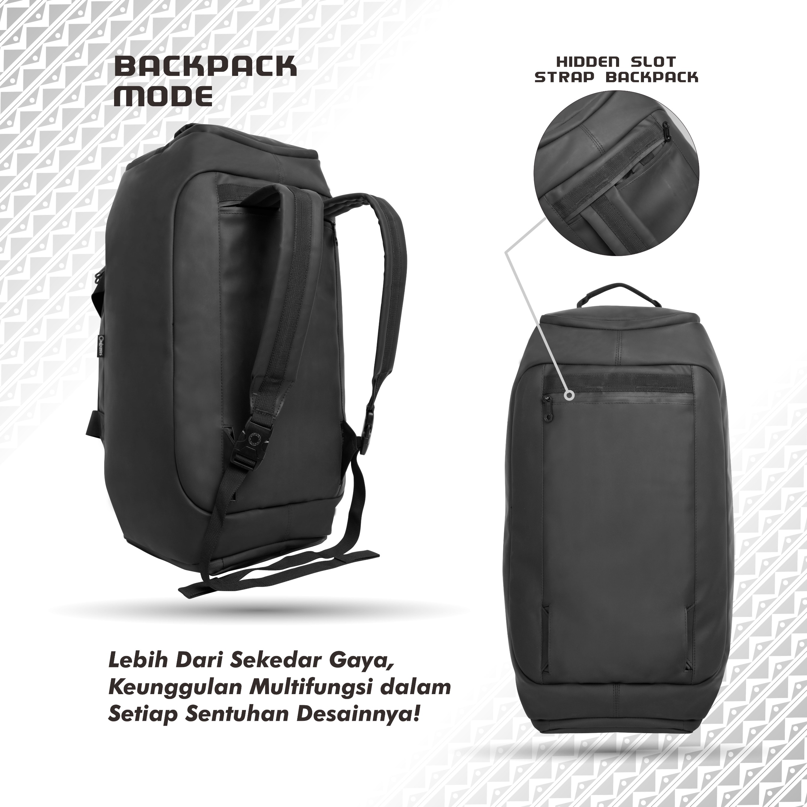 Onixers HUGE Duffle Bag Tas Backpack Shoulderbag Mudik Pria Waterproof