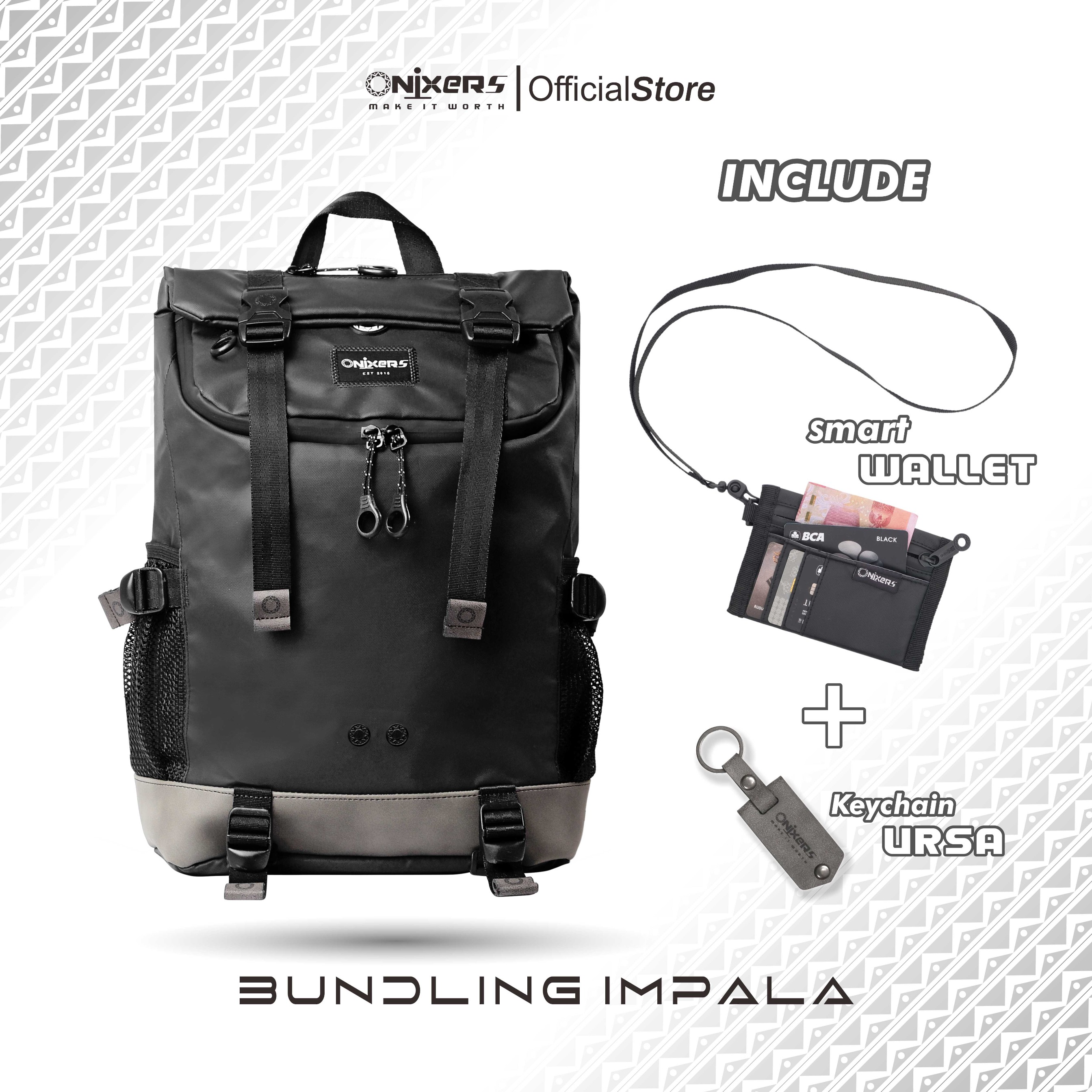 Onixers IMPALA BUNDLING (Backpack + Smart Wallet)