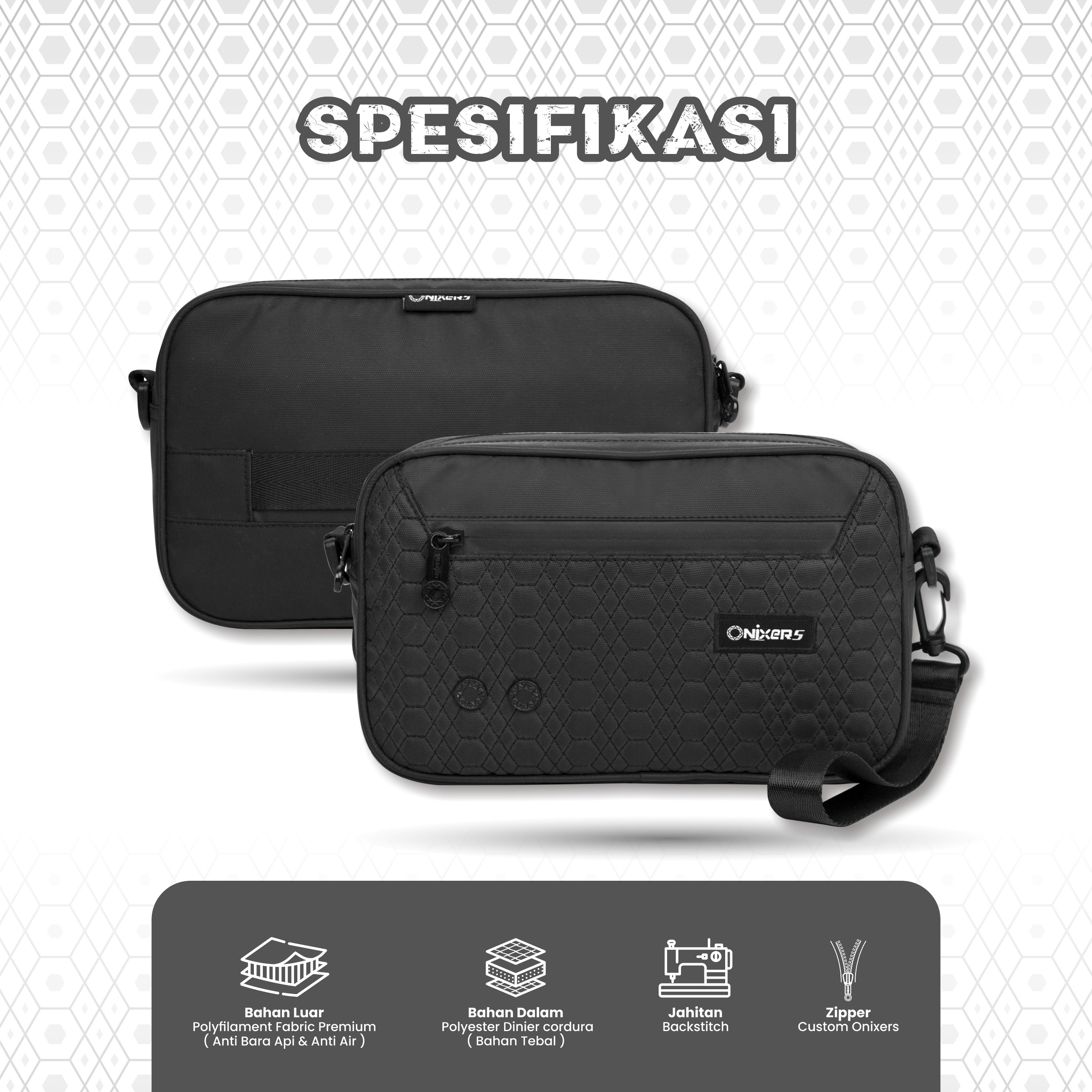 Onixers Bundling Eksklusif Handbag BRISTOL + Box + Keychain + Sticker