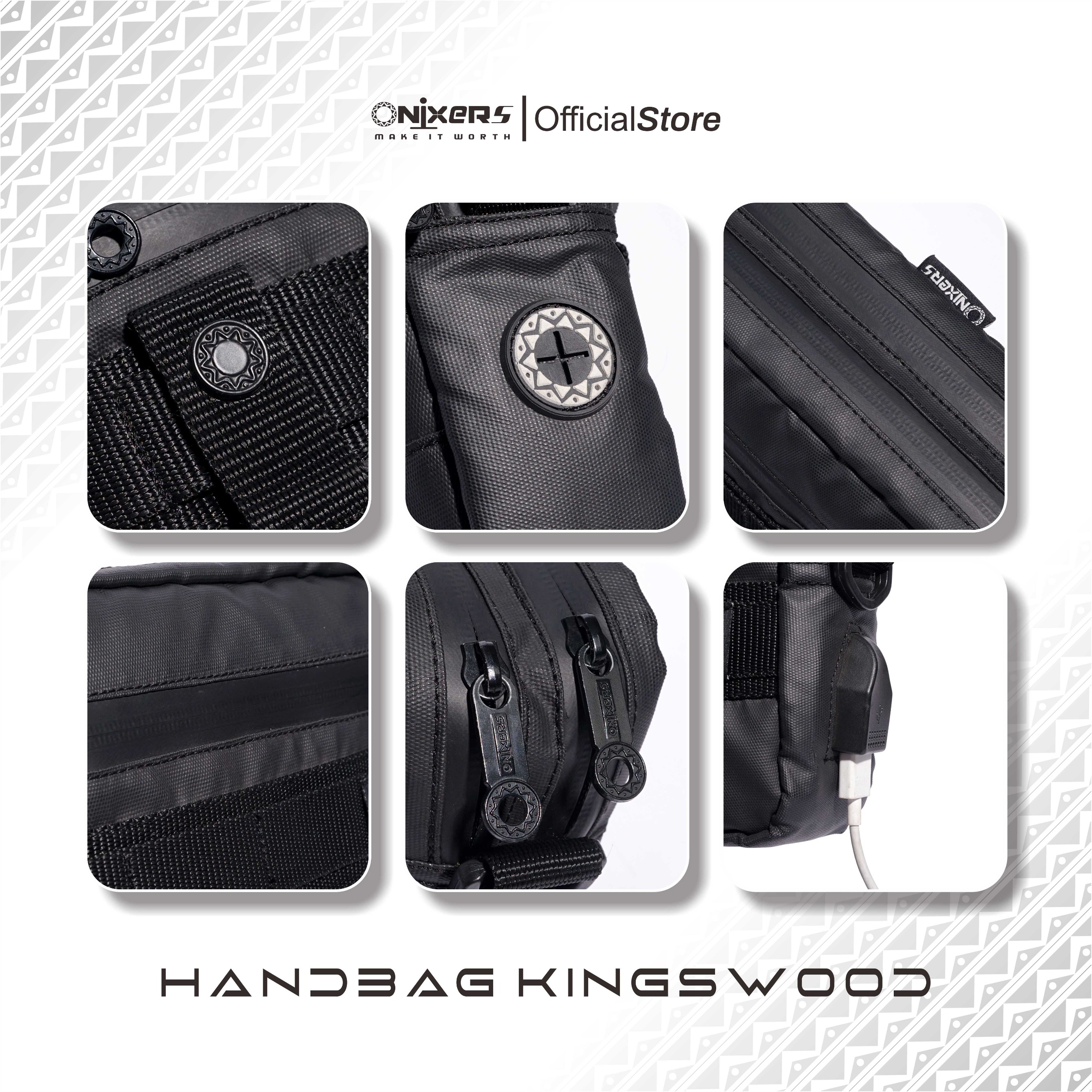 Onixers KINGSWOOD Handbag Tas Tangan Pria Waterproof