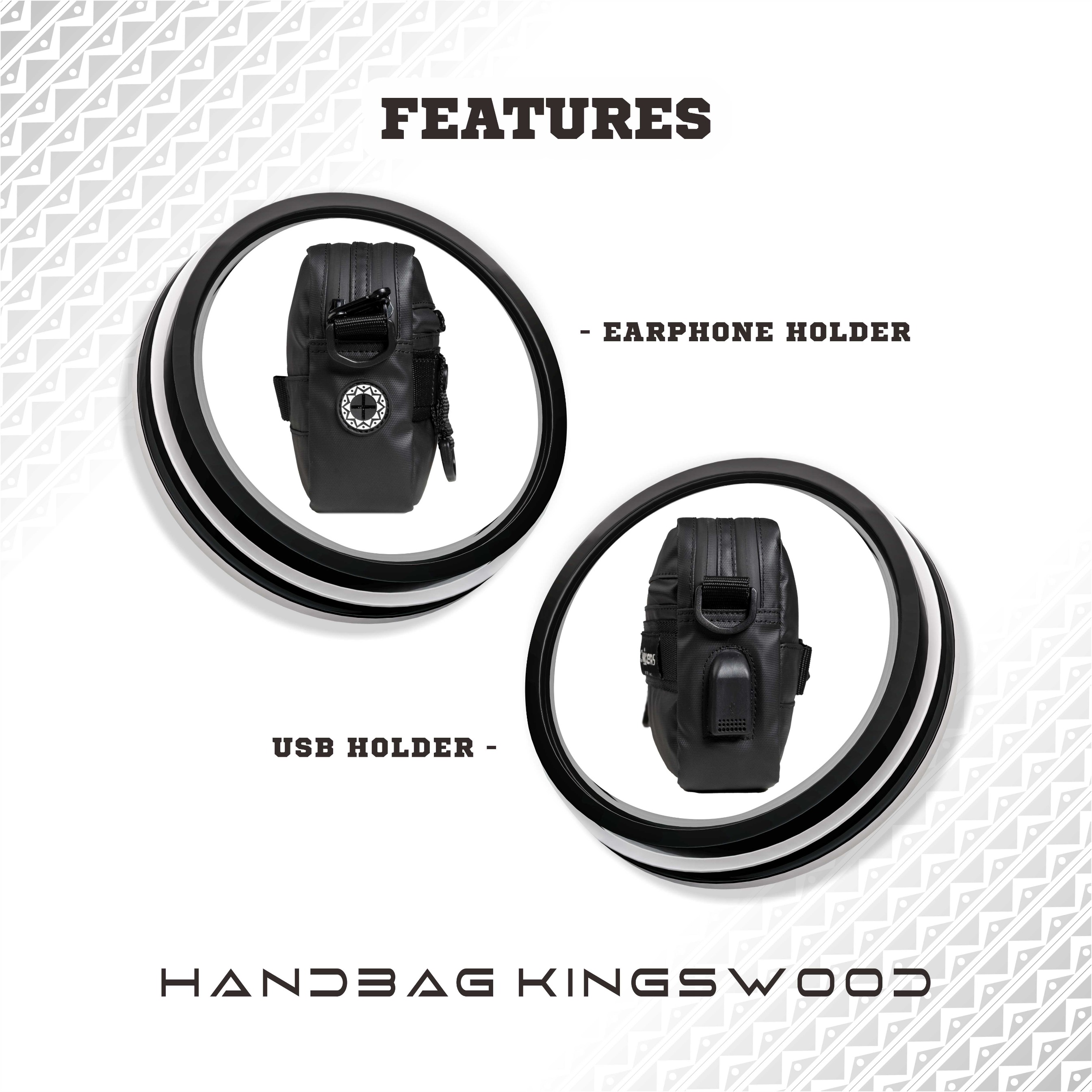 Onixers KINGSWOOD Handbag Tas Tangan Pria Waterproof