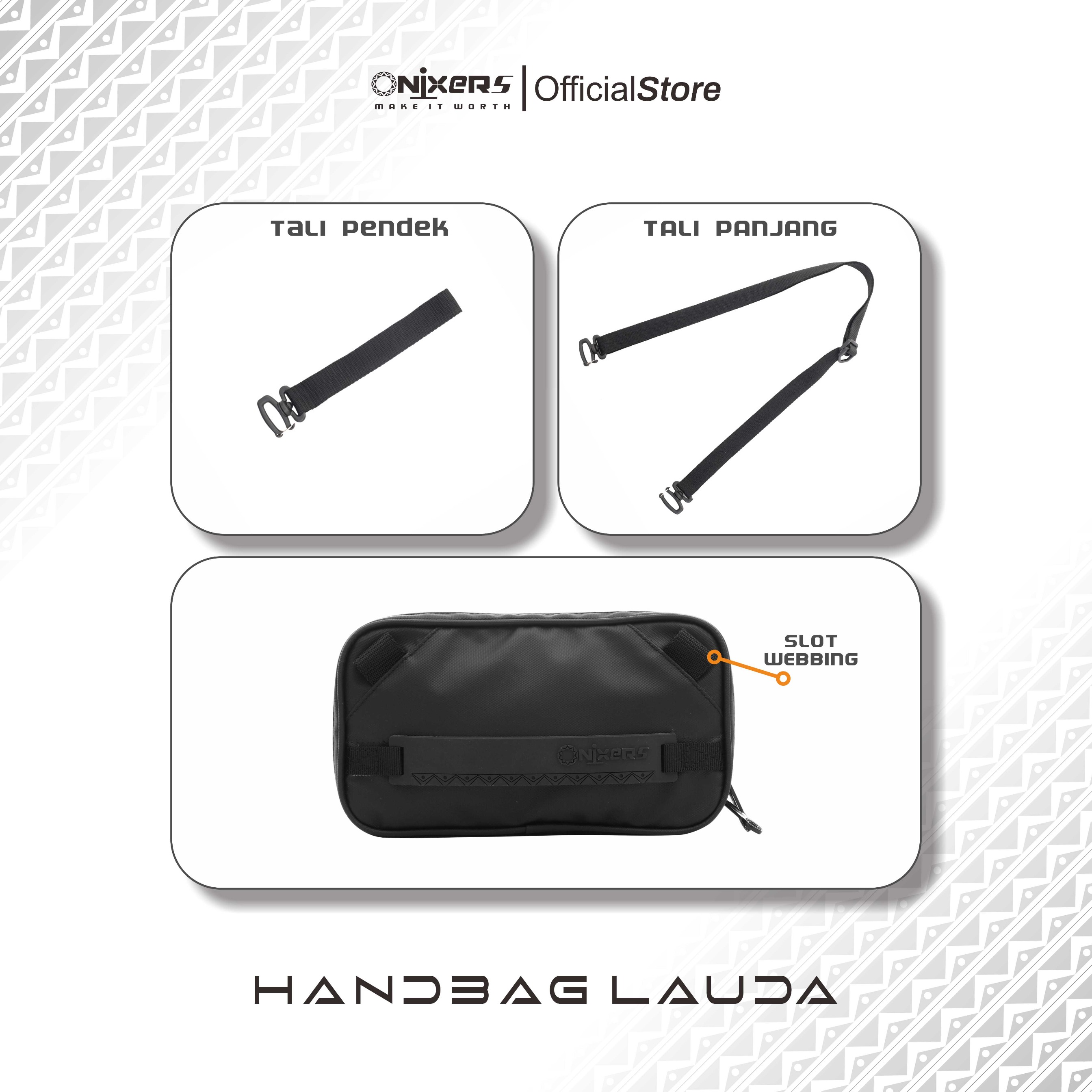 Onixers Bundling Tas Waistbag TORMO + Clutch LAUDA Multifungsi Waterproof