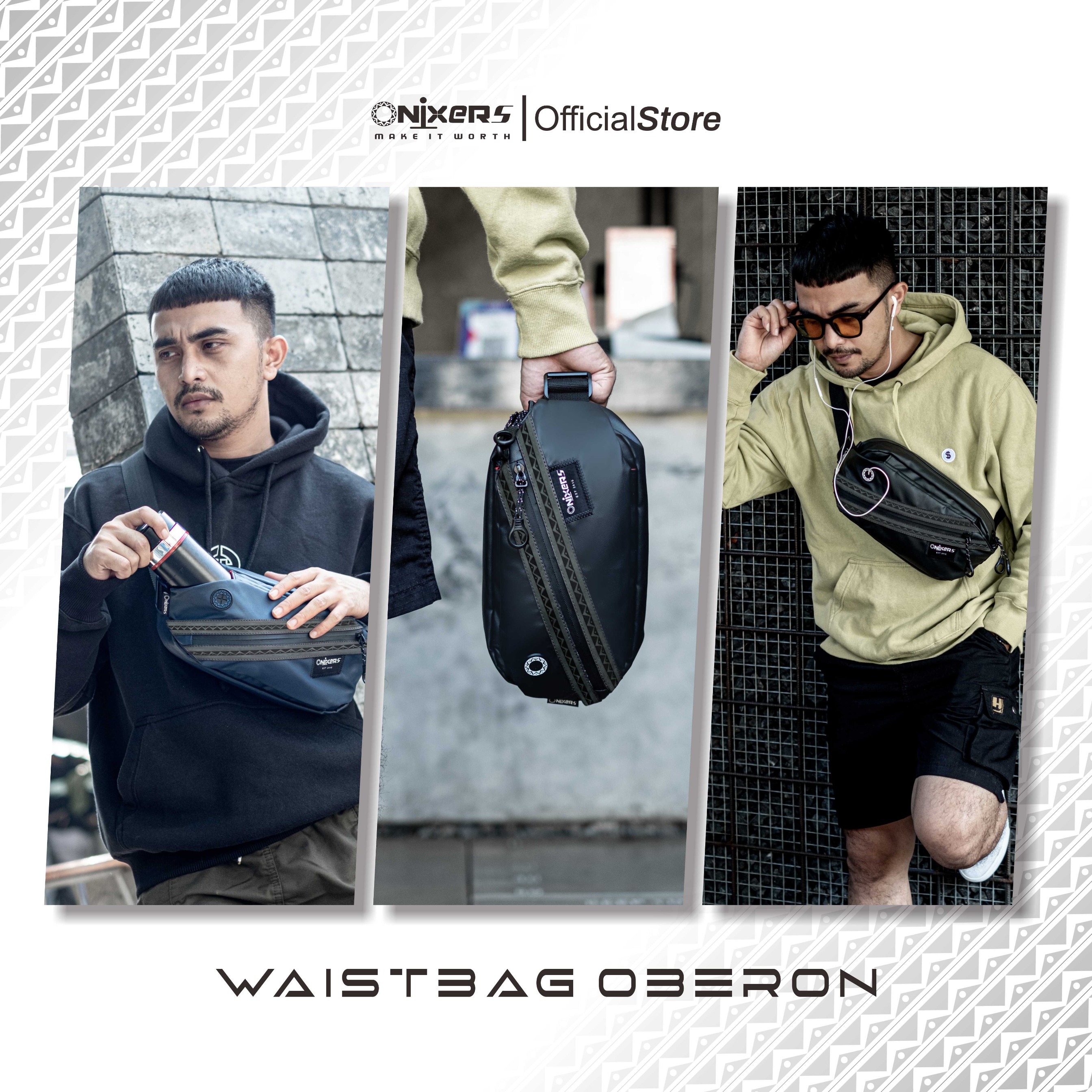 Onixers OBERON Waistbag Tas Selempang Waterproof