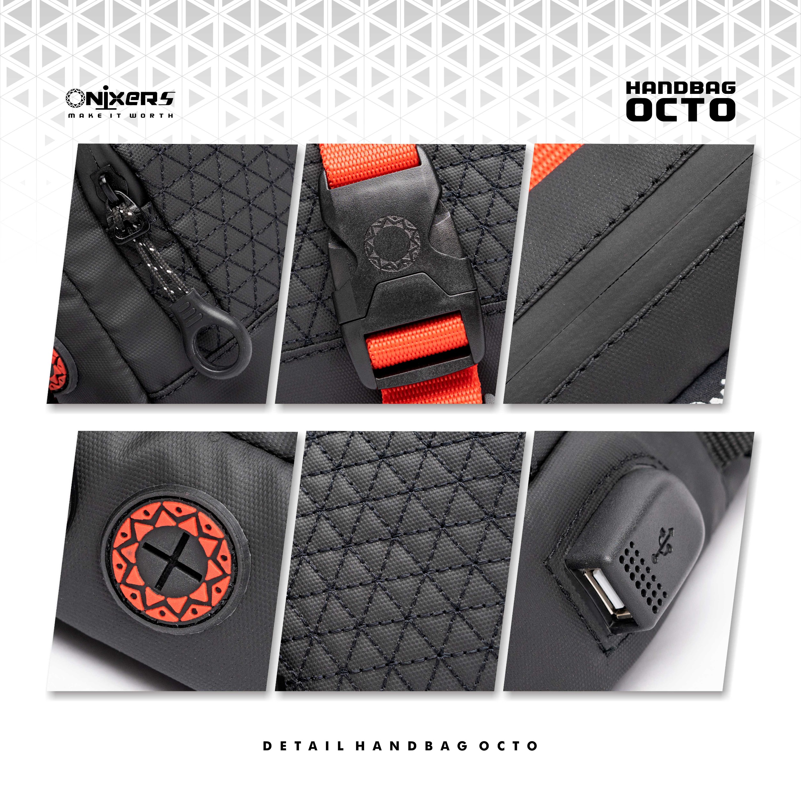 Onixers OCTO Handbag Tas Tangan Pria