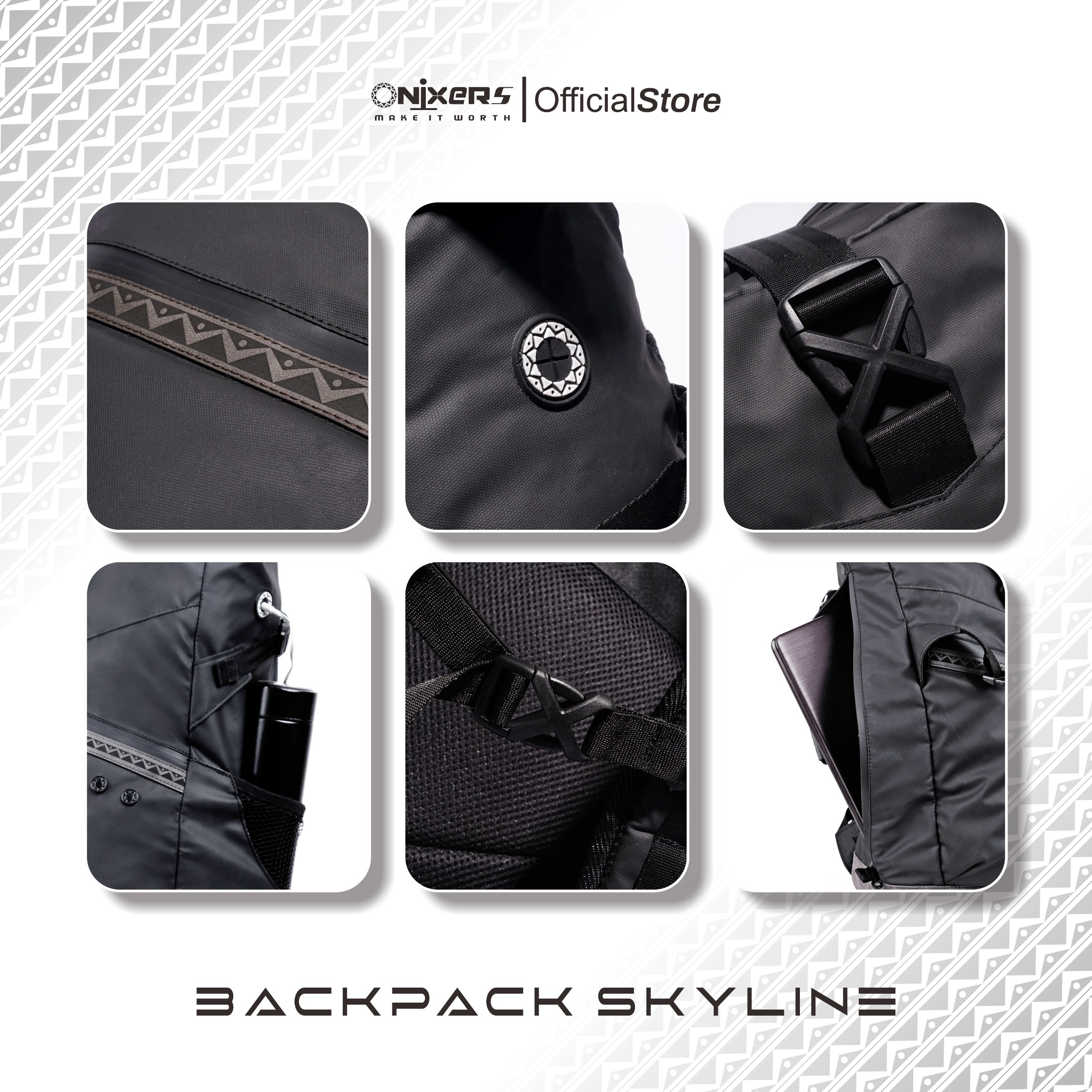 Onixers SKYLINE Tas Backpack Pria Waterproof
