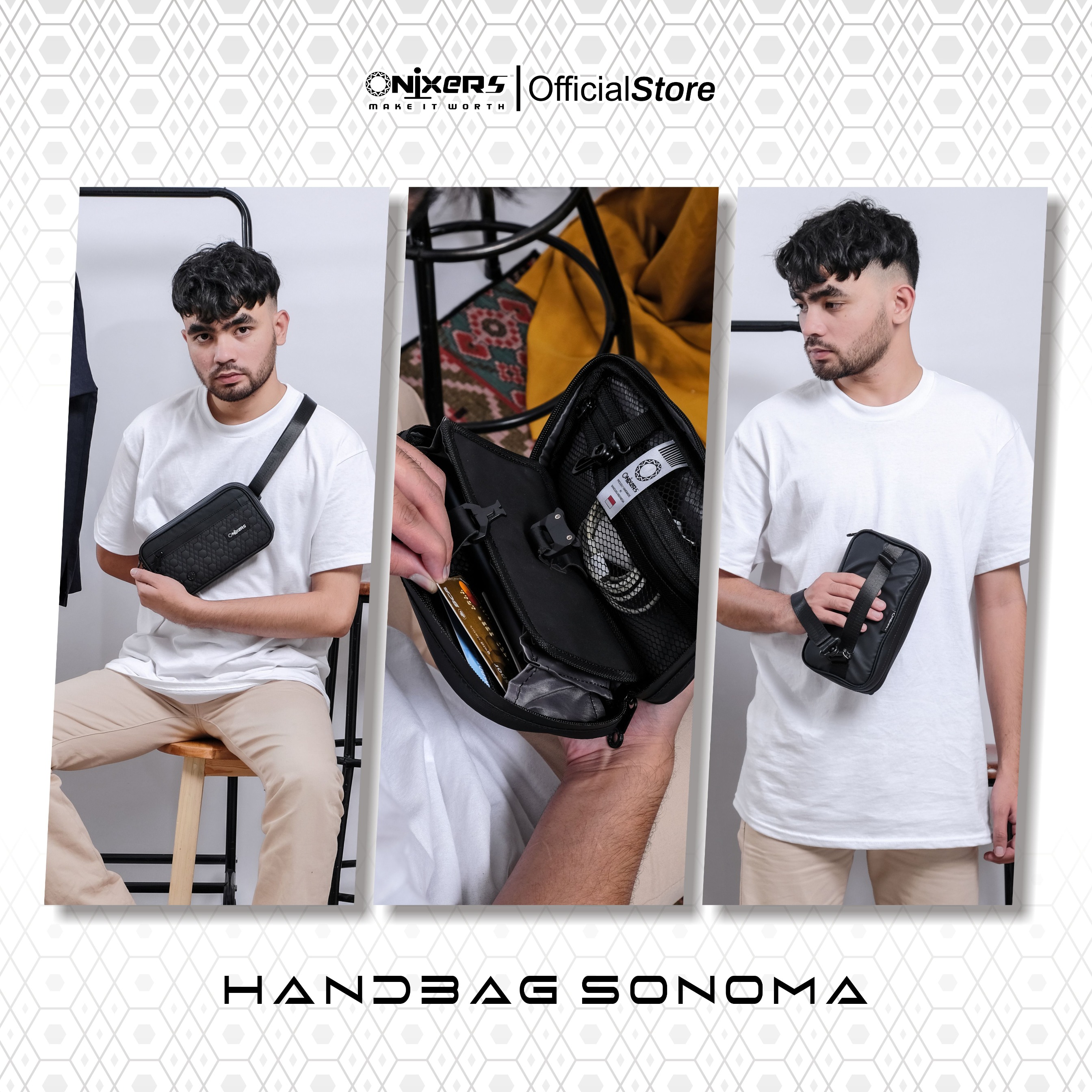 Onixers Bundling Eksklusif Handbag Sonoma + Box + Keychain + Sticker