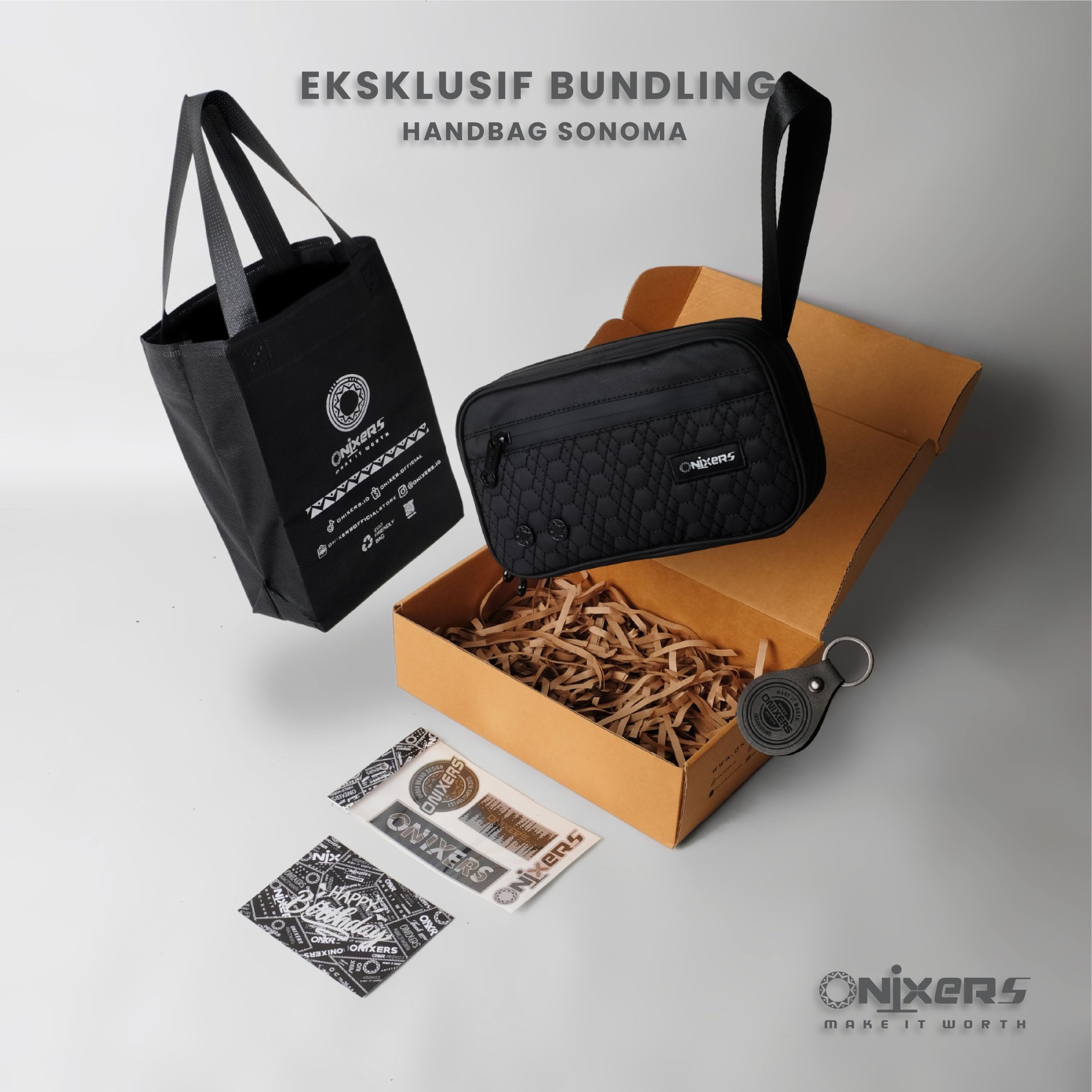Onixers Bundling Eksklusif Handbag Sonoma + Box + Keychain + Sticker