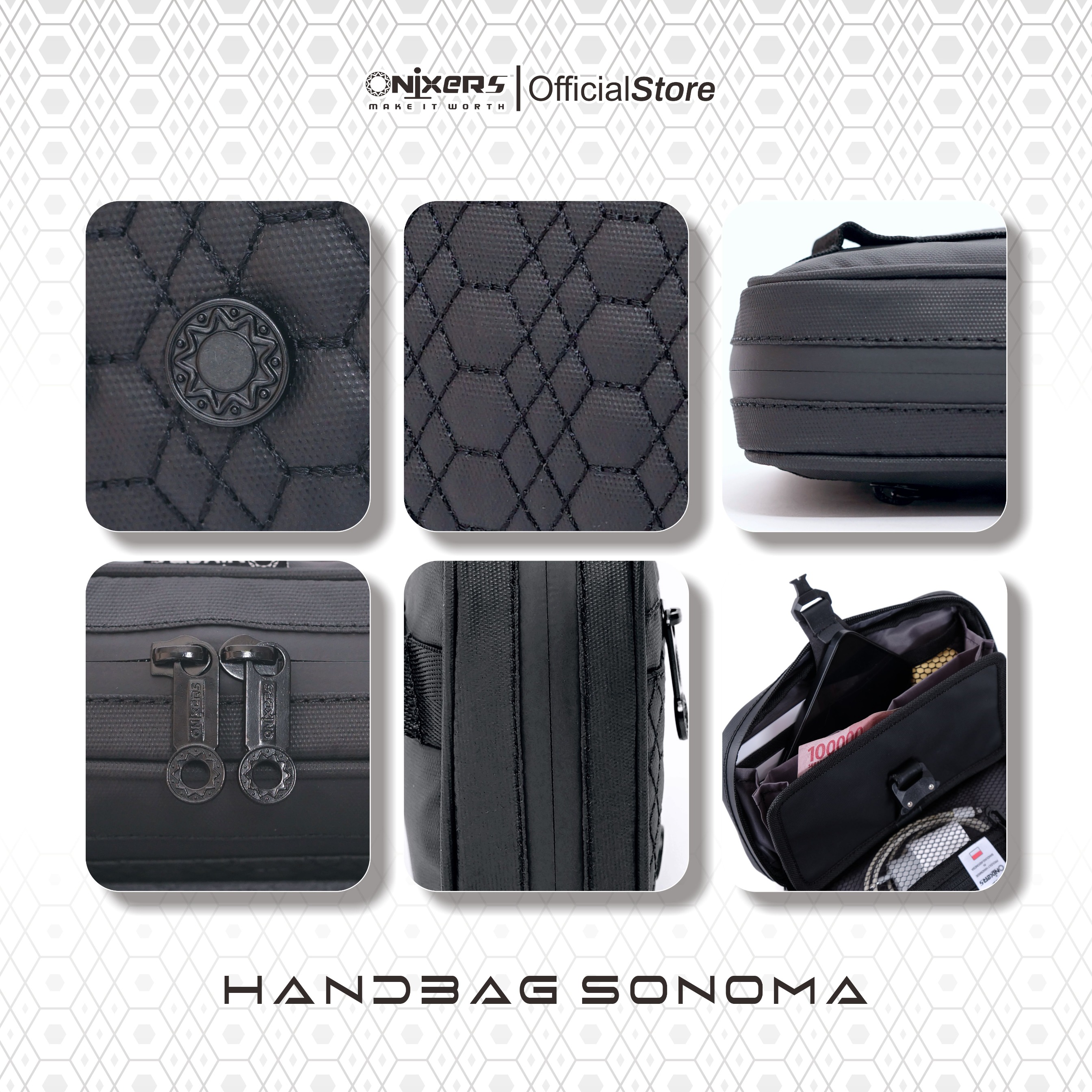 Onixers Bundling Eksklusif Handbag Sonoma + Box + Keychain + Sticker
