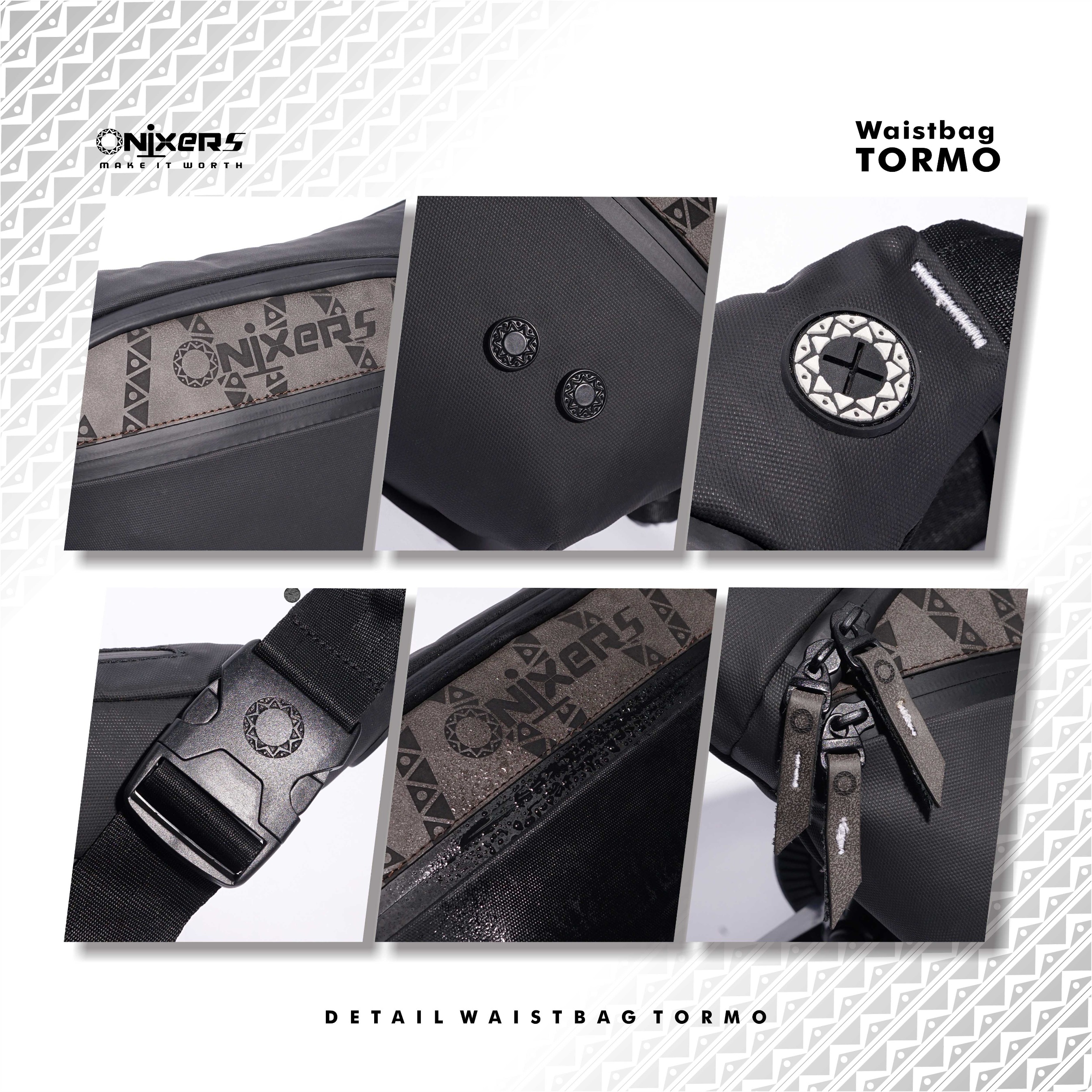 Onixers TORMO Waistbag Tas Selempang Waterproof