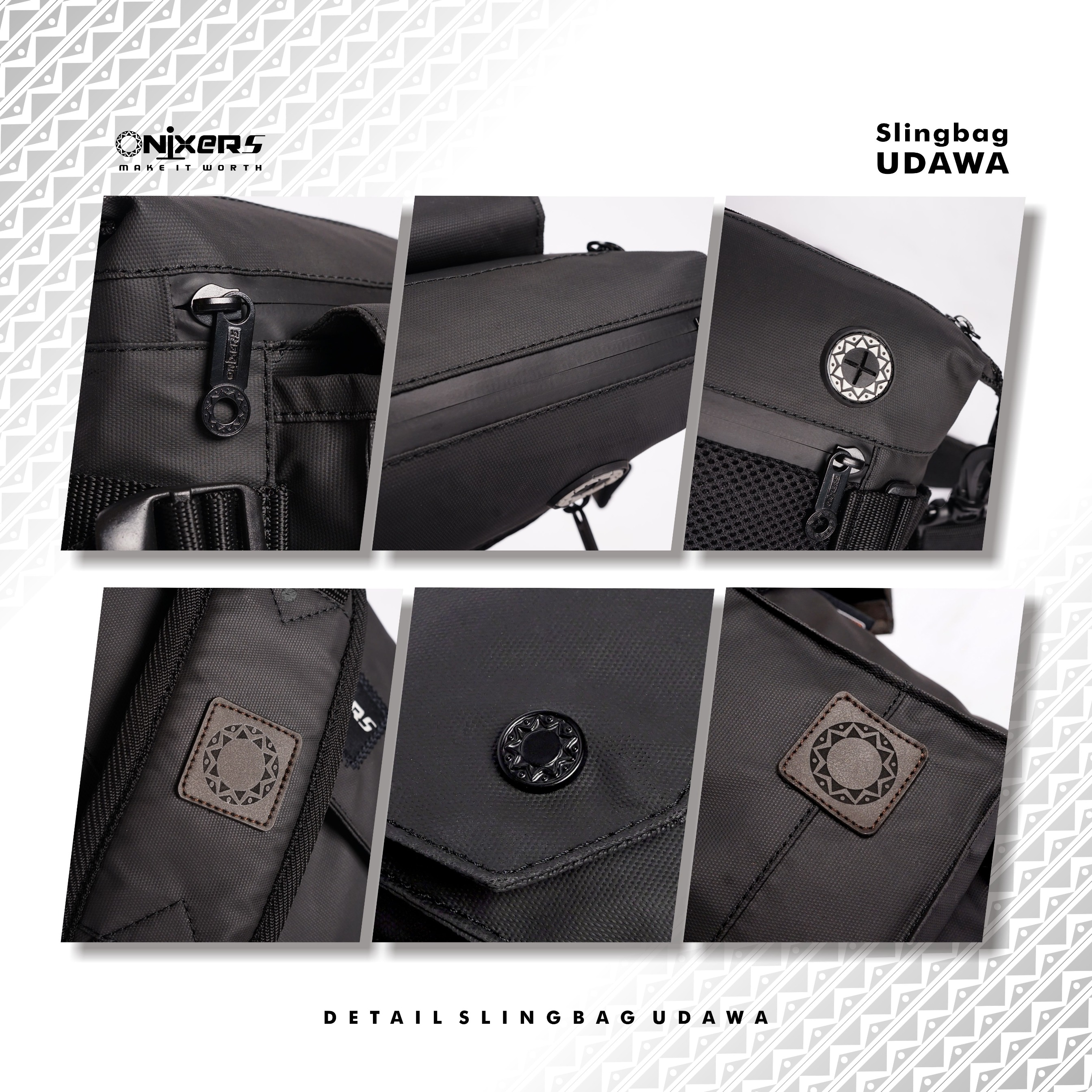 Onixers UDAWA Slingbag Tas Selempang Pria Waterproof