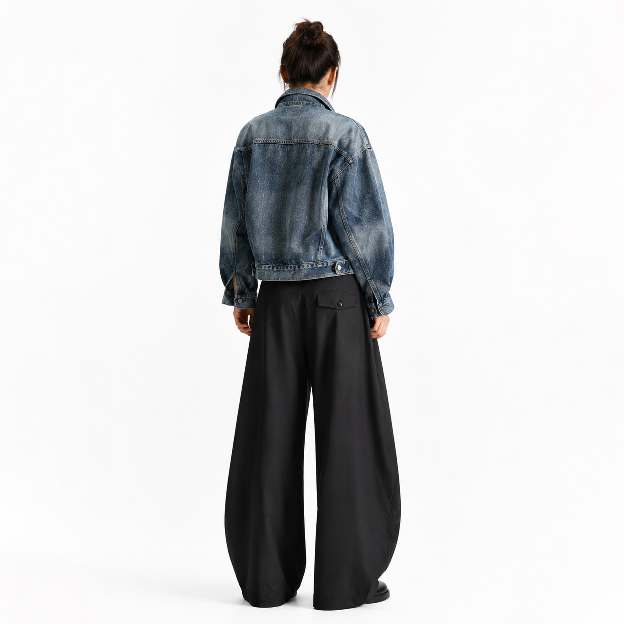 DMNC CAIRO Barrel Pants Double Button Pleat Trousers Unisex
